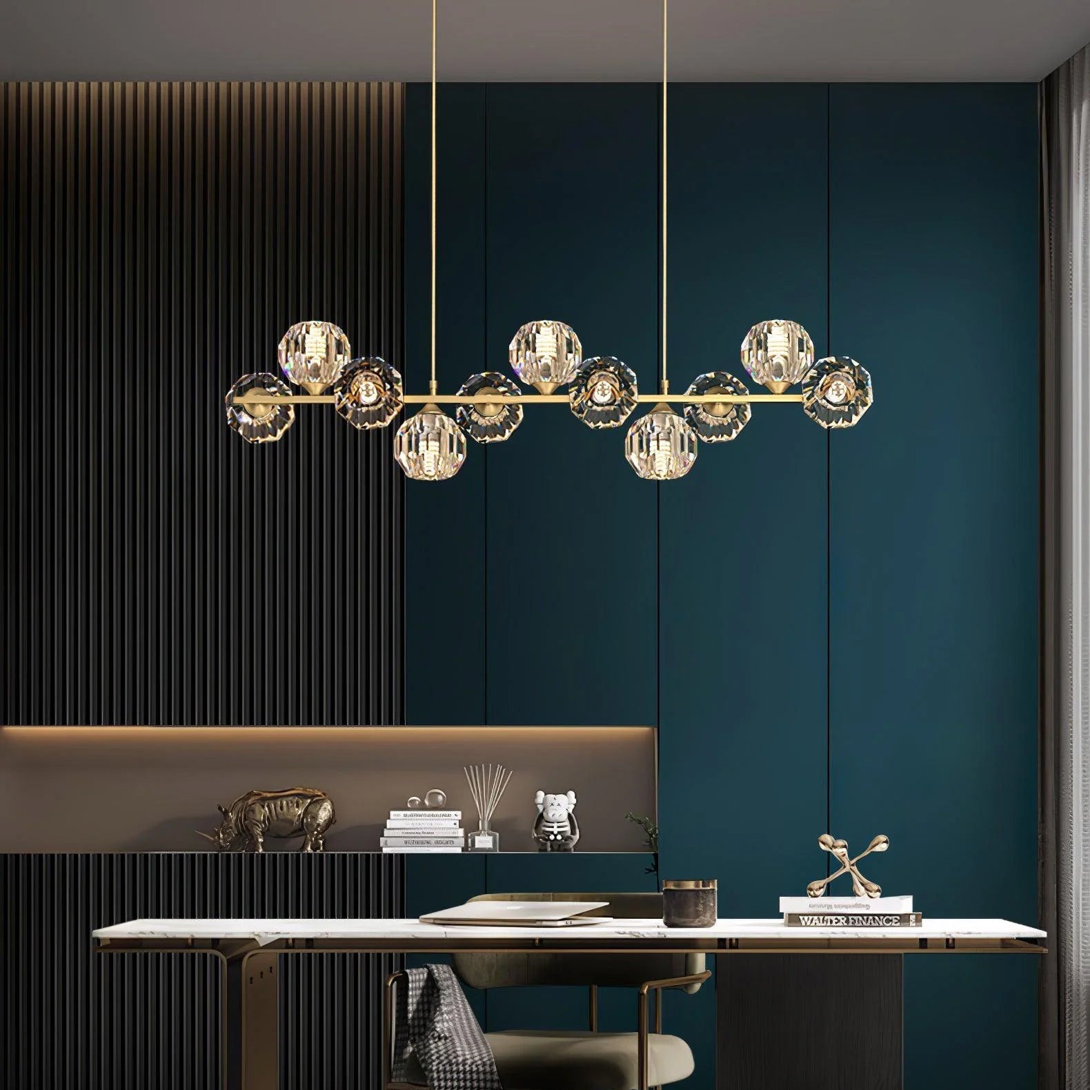 Celisella Crystal Glass Ball Chandelier