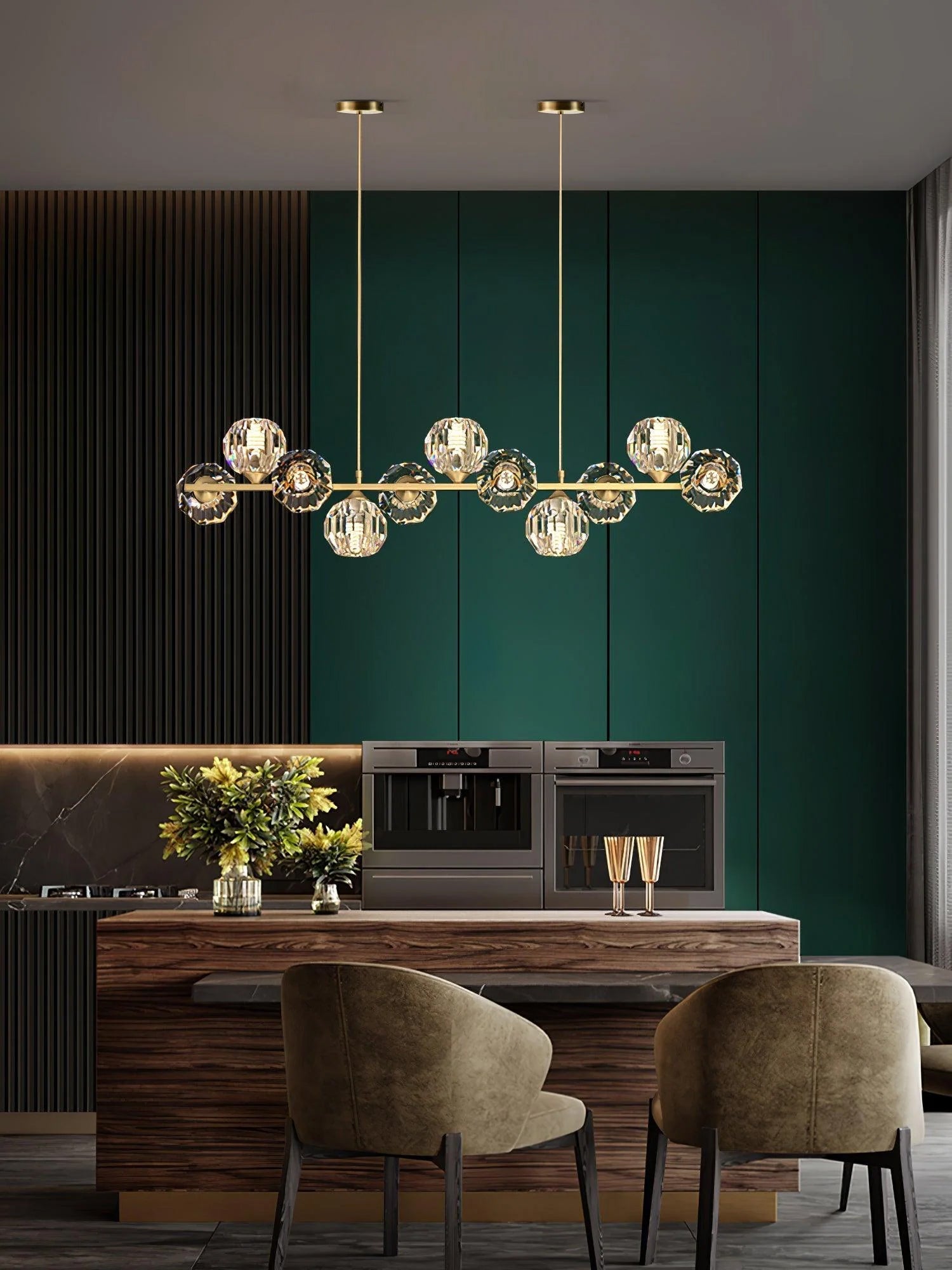 Celisella Crystal Glass Ball Chandelier