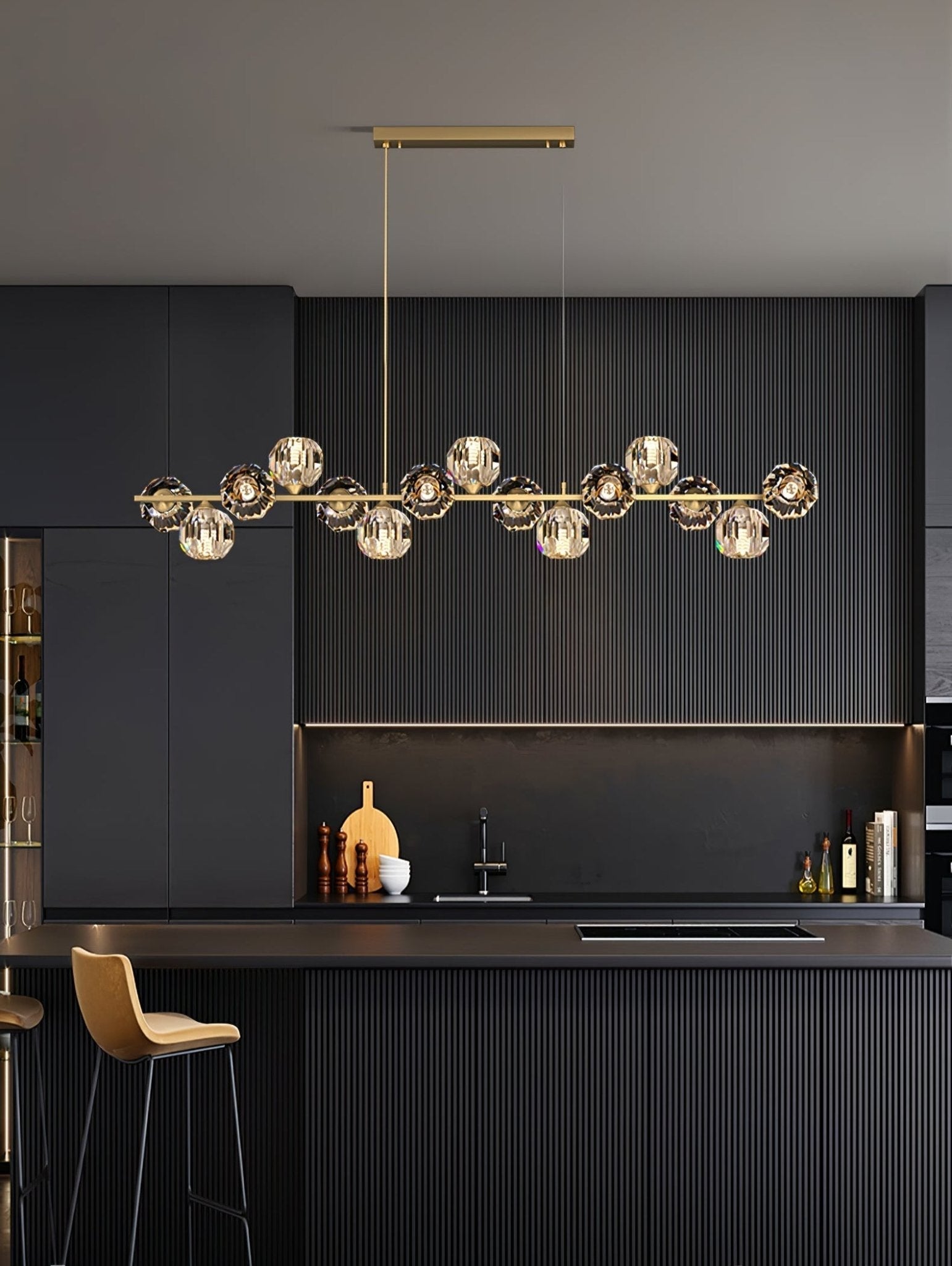 Celisella Crystal Glass Ball Chandelier