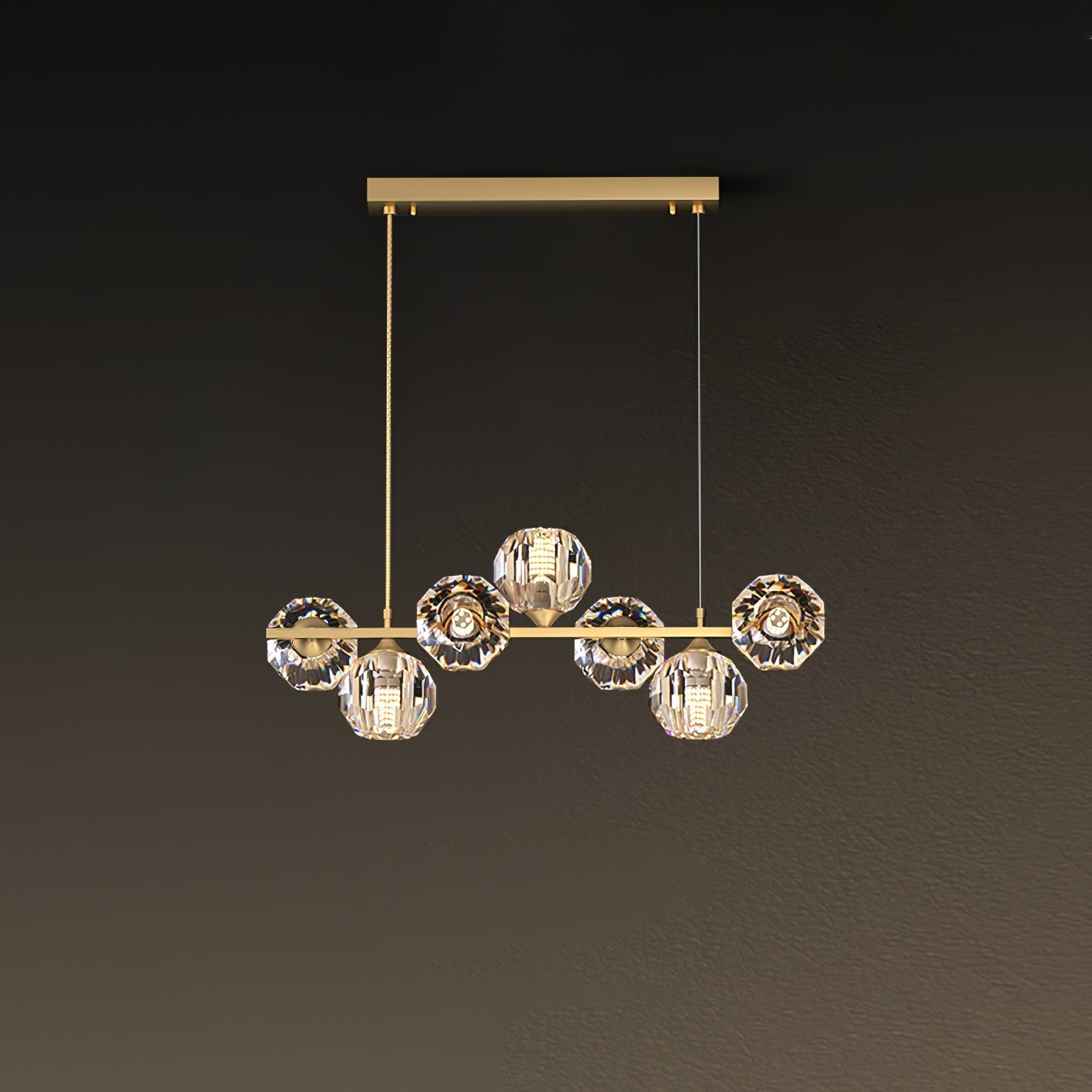 Celisella Crystal Glass Ball Chandelier