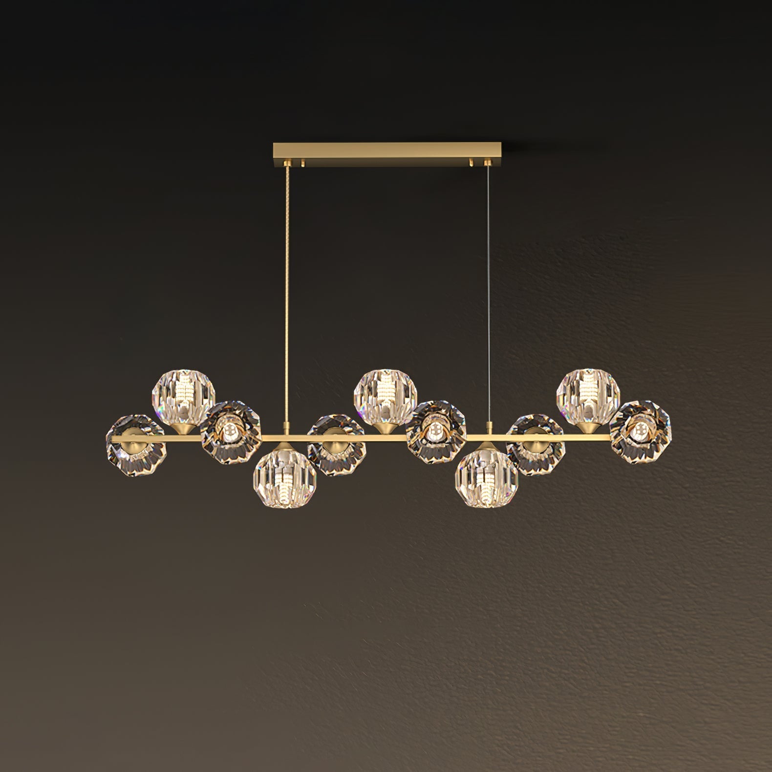 Celisella Crystal Glass Ball Chandelier