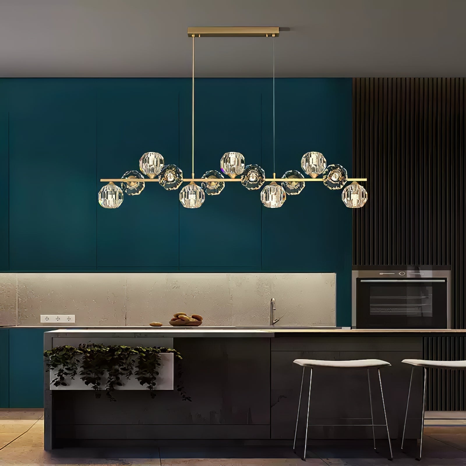 Celisella Crystal Glass Ball Chandelier