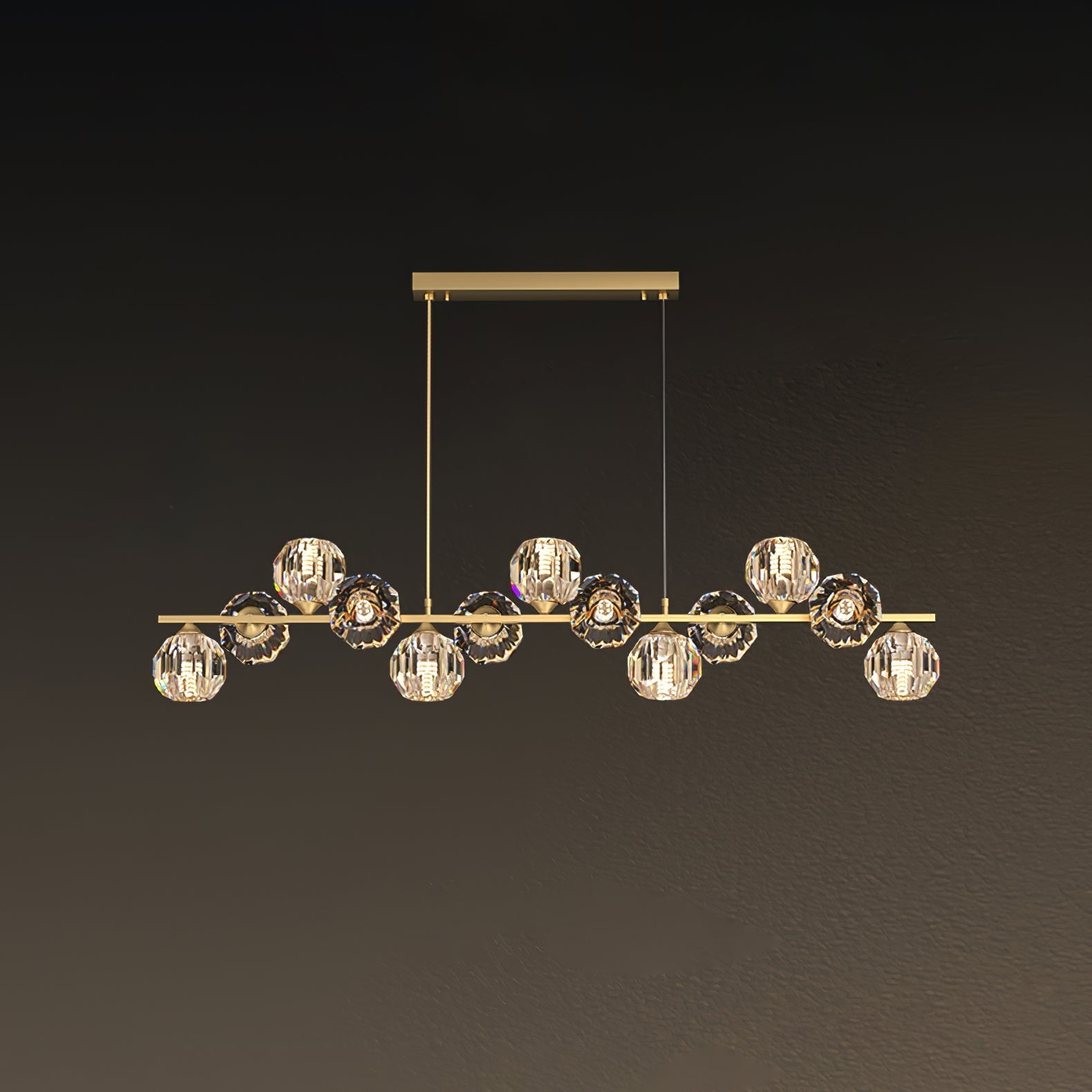 Celisella Crystal Glass Ball Chandelier