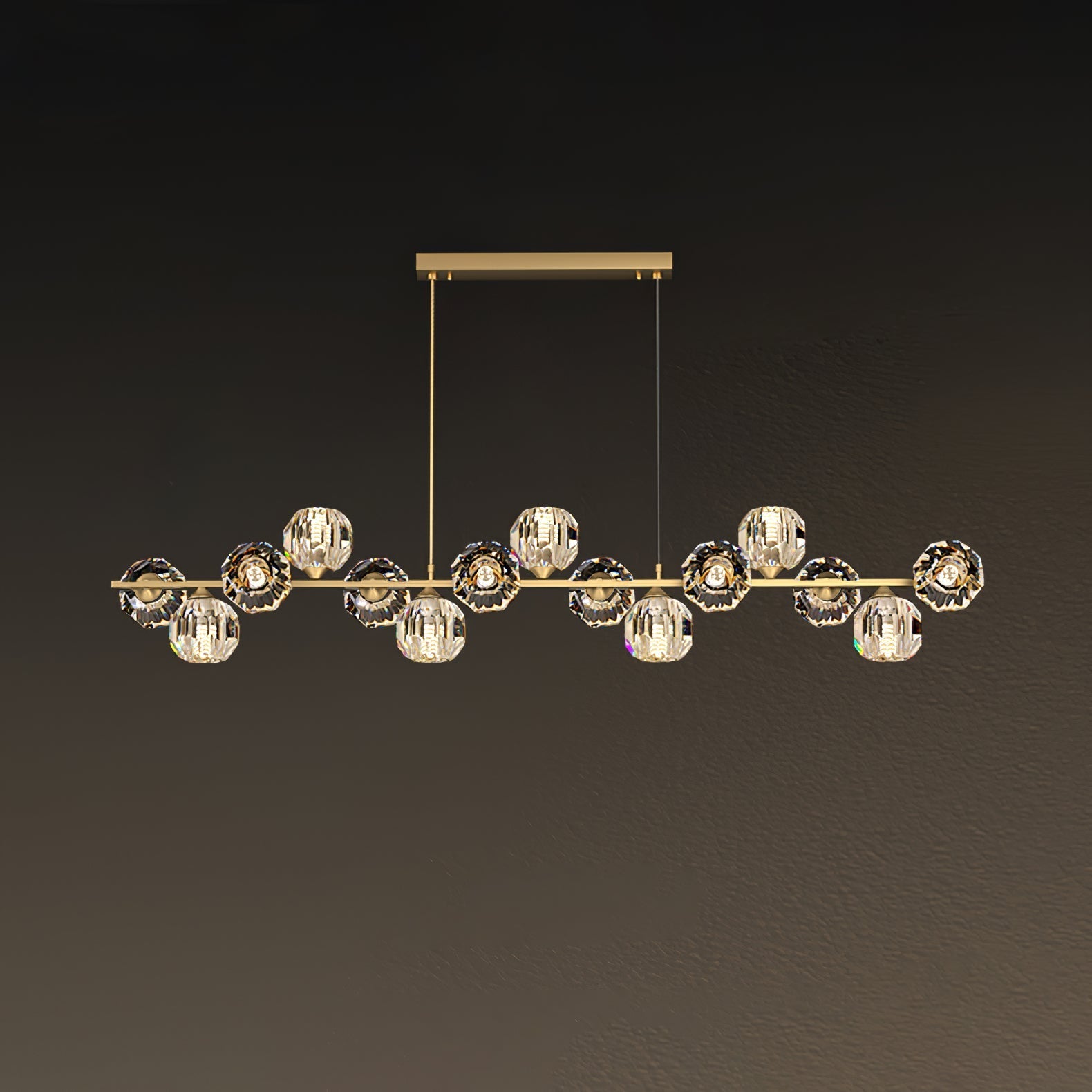 Celisella Crystal Glass Ball Chandelier