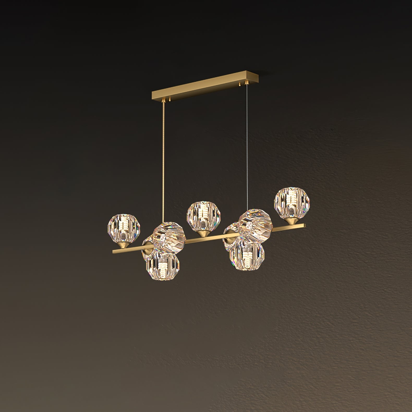 Celisella Crystal Glass Ball Chandelier