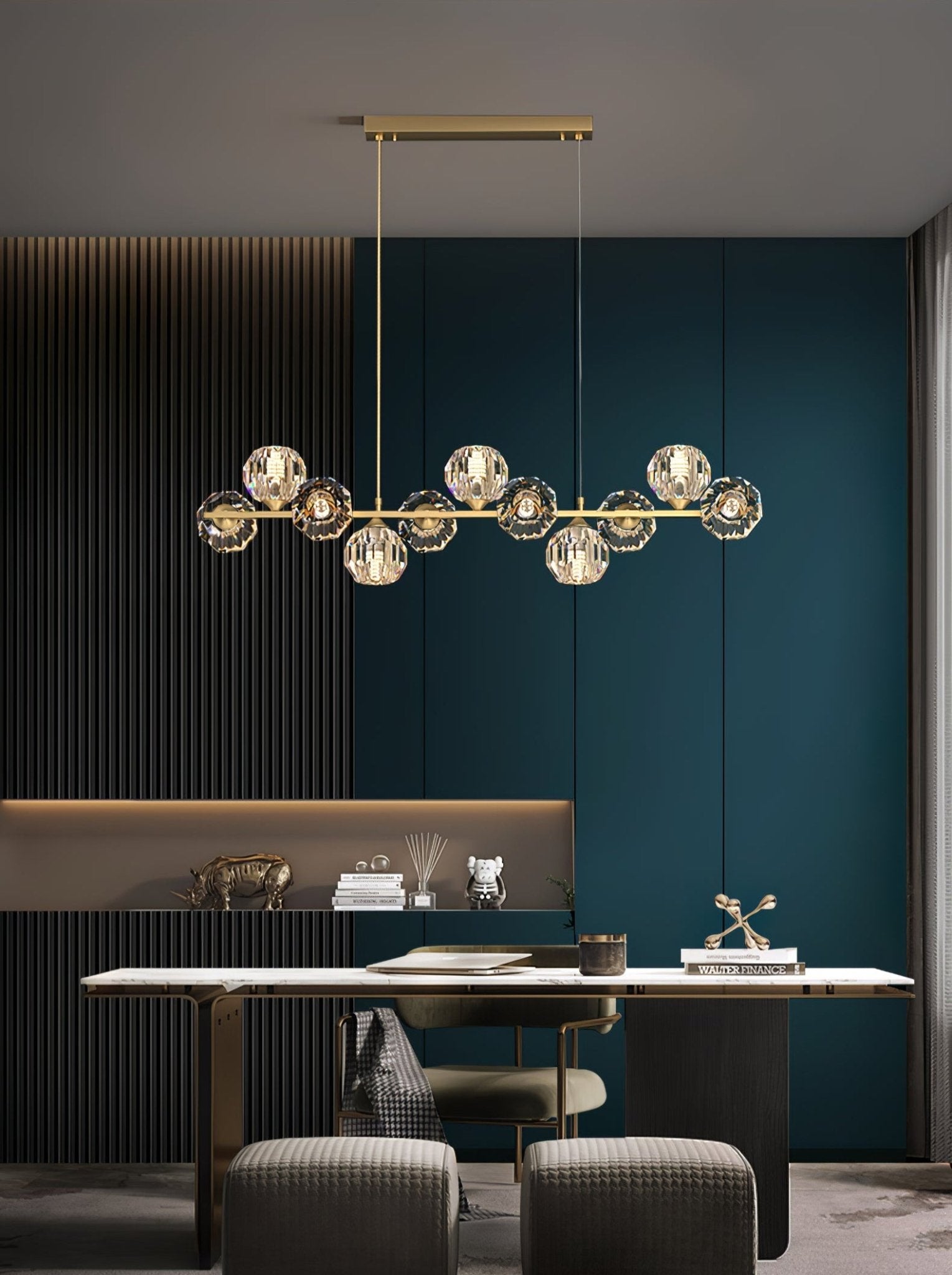Celisella Crystal Glass Ball Chandelier