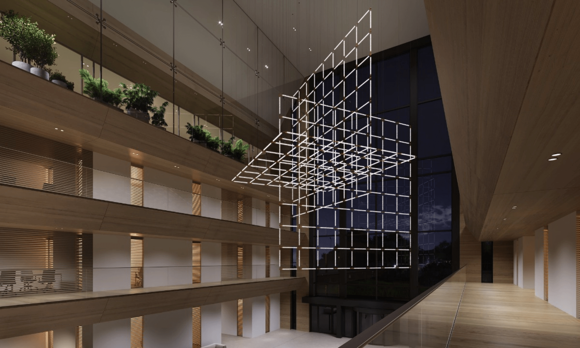 CrystalGrid Architectural Matrix Customize Chandelier
