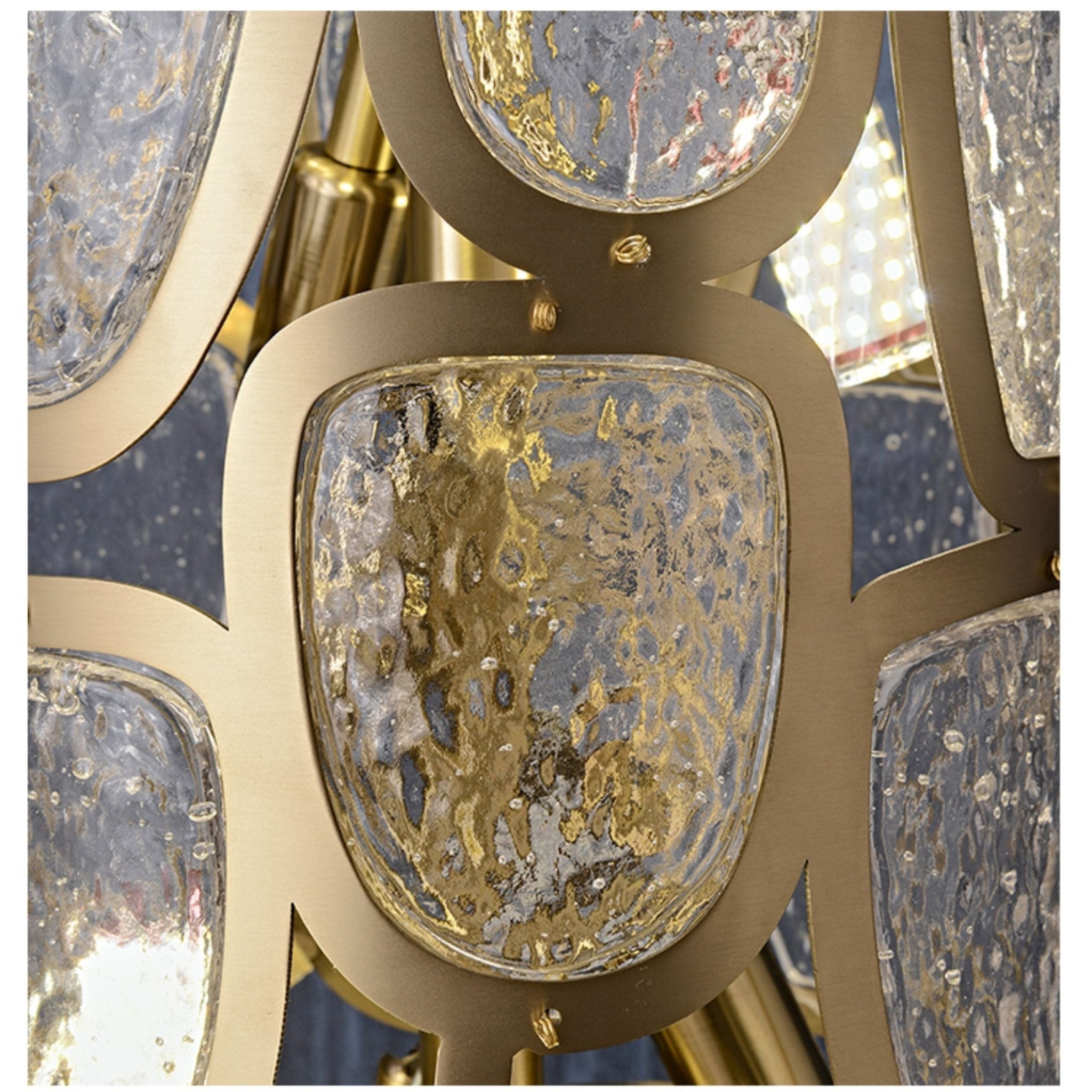 Crystal Mosaic Column Chandelier