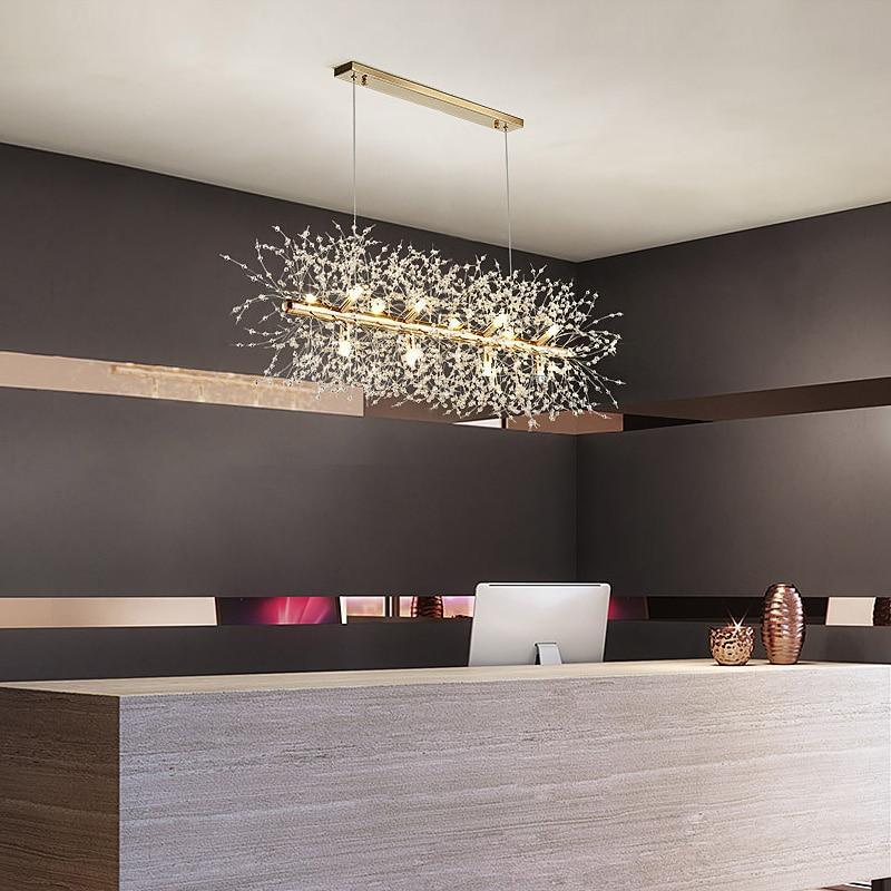 Cir Chandelier Brass Linear Crystal Branch