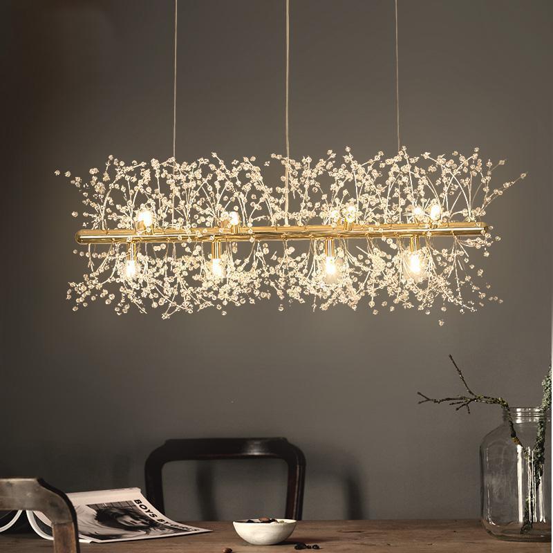 Cir Chandelier Brass Linear Crystal Branch