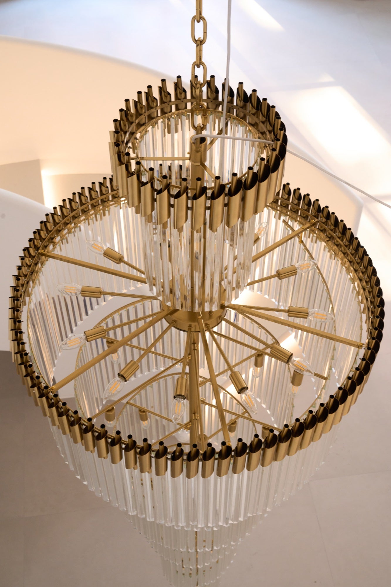 Eurmirila Crystal Spiral Chandelier