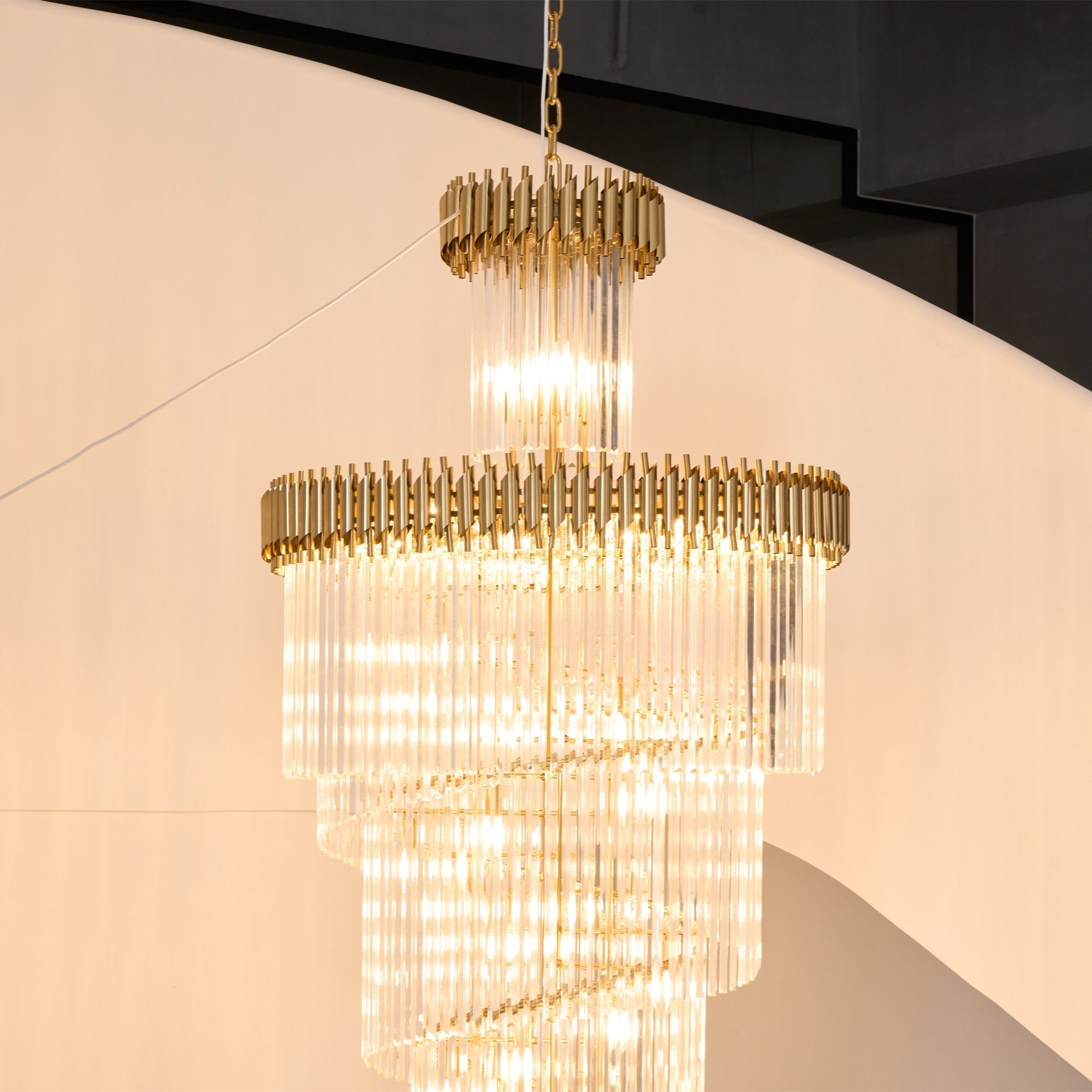 Eurmirila Crystal Spiral Chandelier