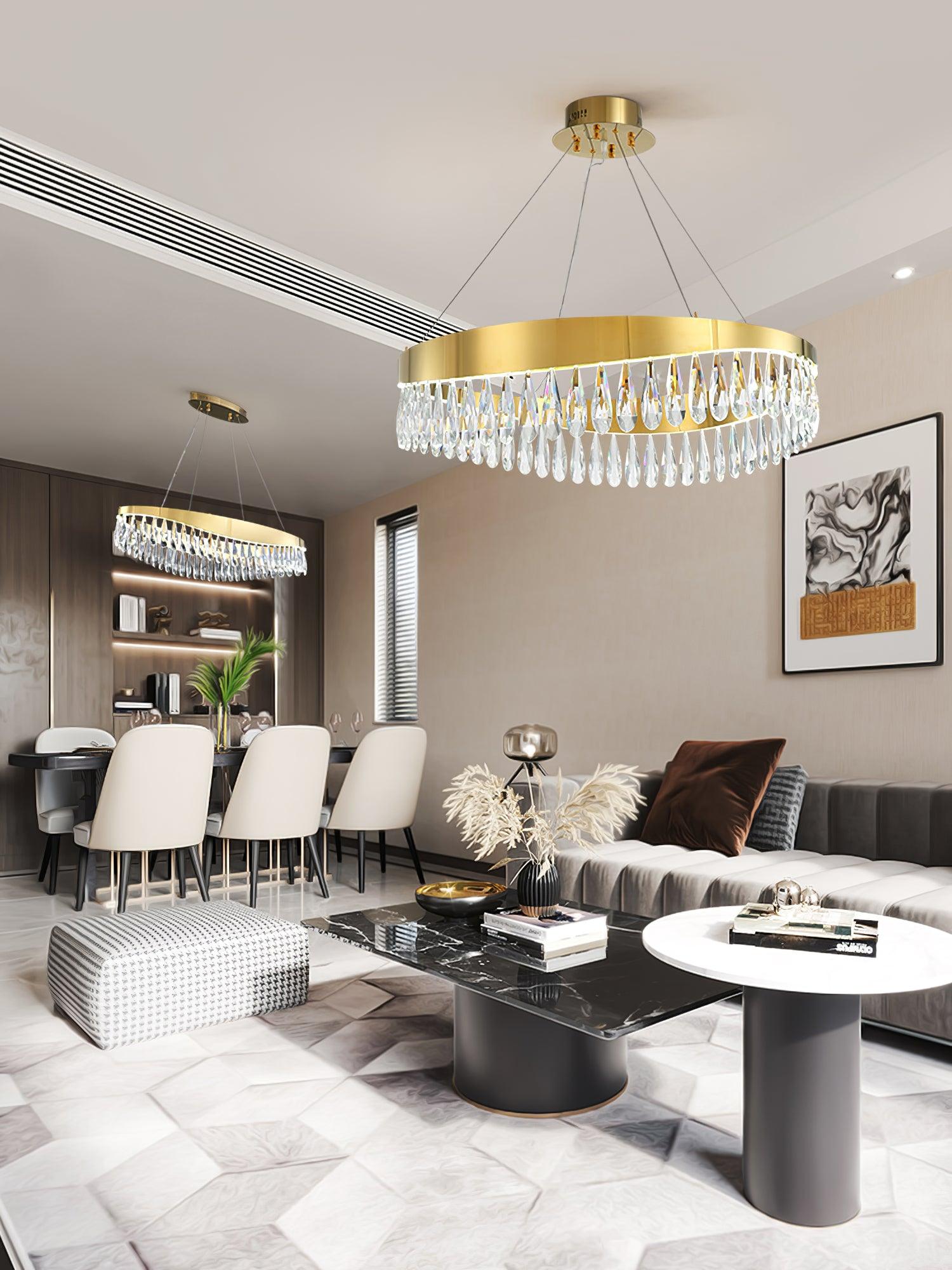 Cana Chandelier Crystal Ring LED Polished