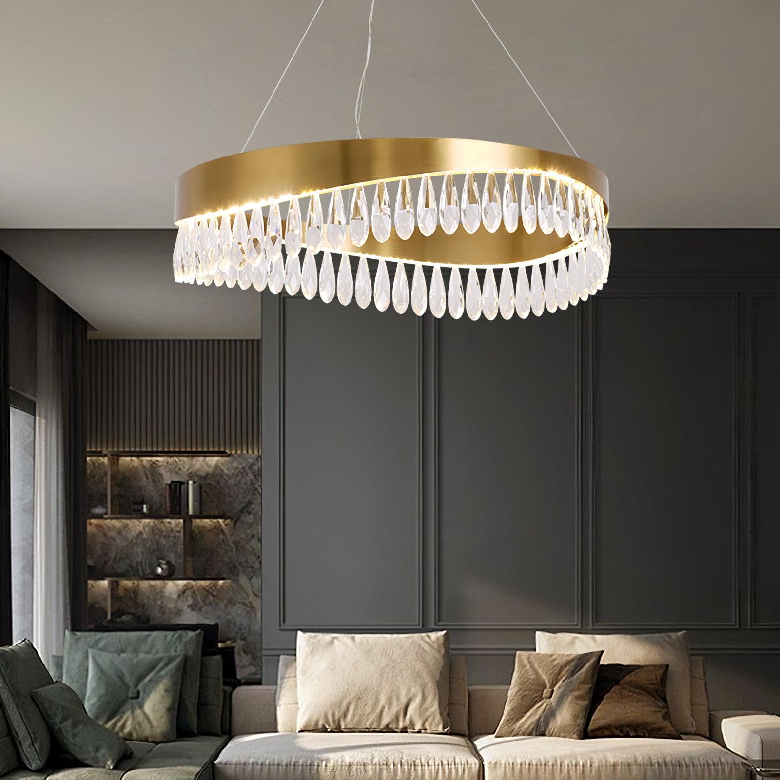 Cana Chandelier Crystal Ring LED Polished