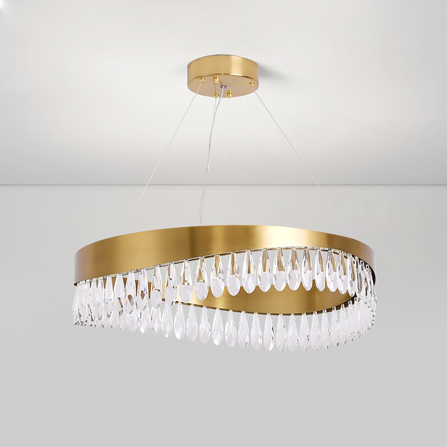 Cana Chandelier Crystal Ring LED Polished