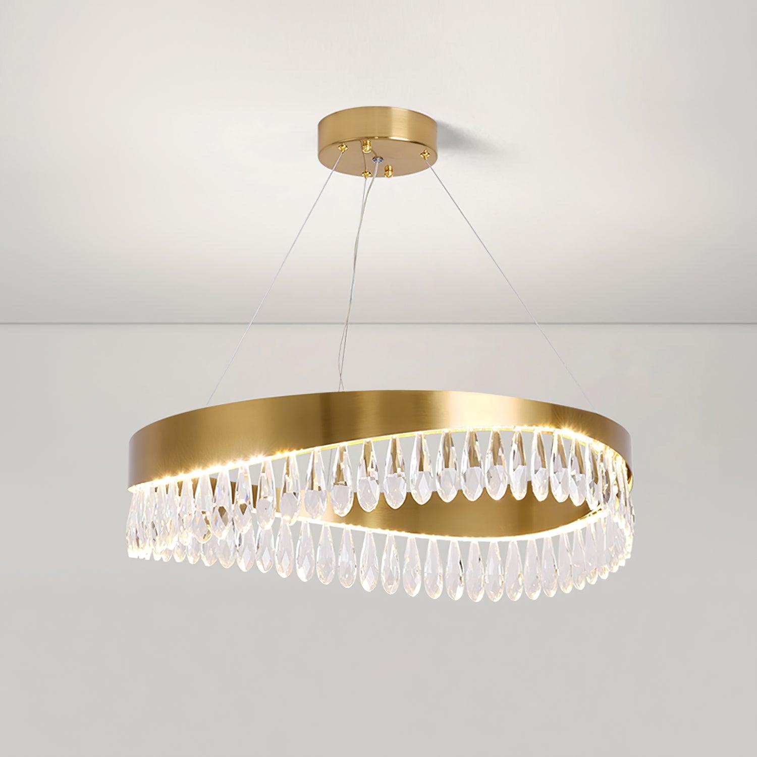 Cana Chandelier Crystal Ring LED Polished