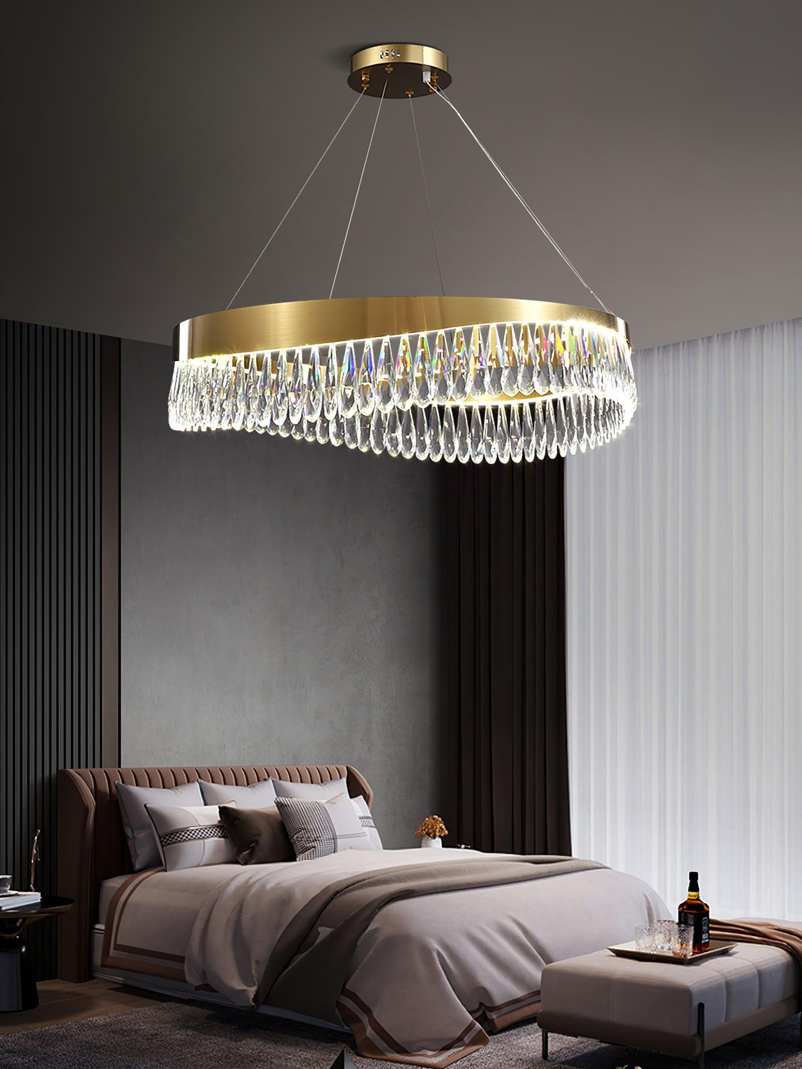 Cana Chandelier Crystal Ring LED Polished