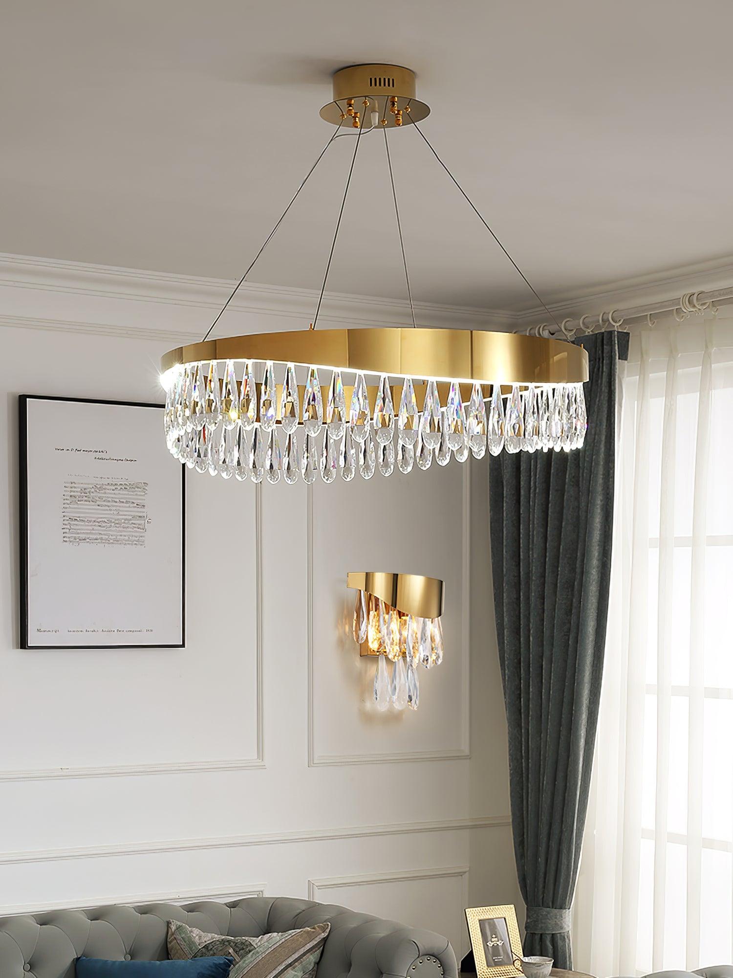 Cana Chandelier Crystal Ring LED Polished