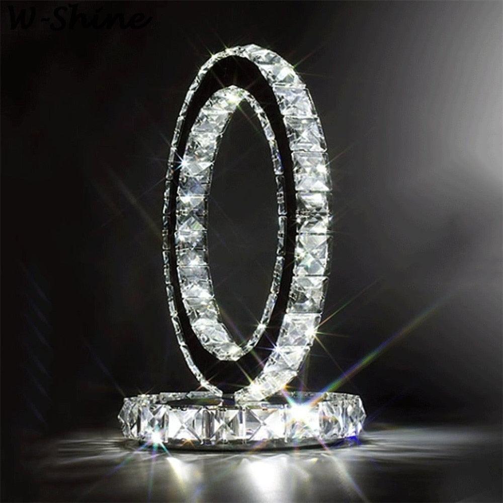 Ivor Crystal Rings Table Lamp