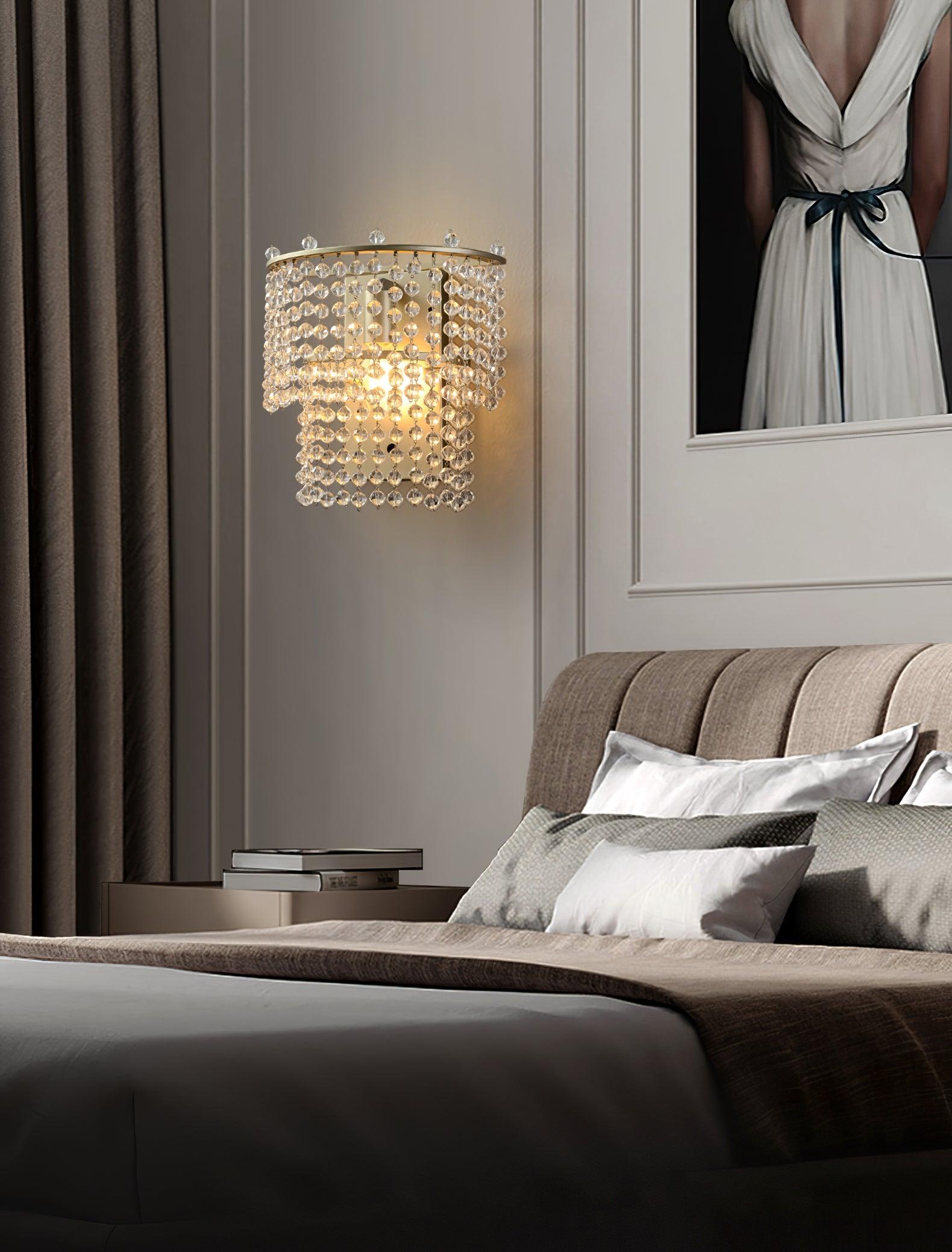 Cyranise Crystal Waterfall Wall Light
