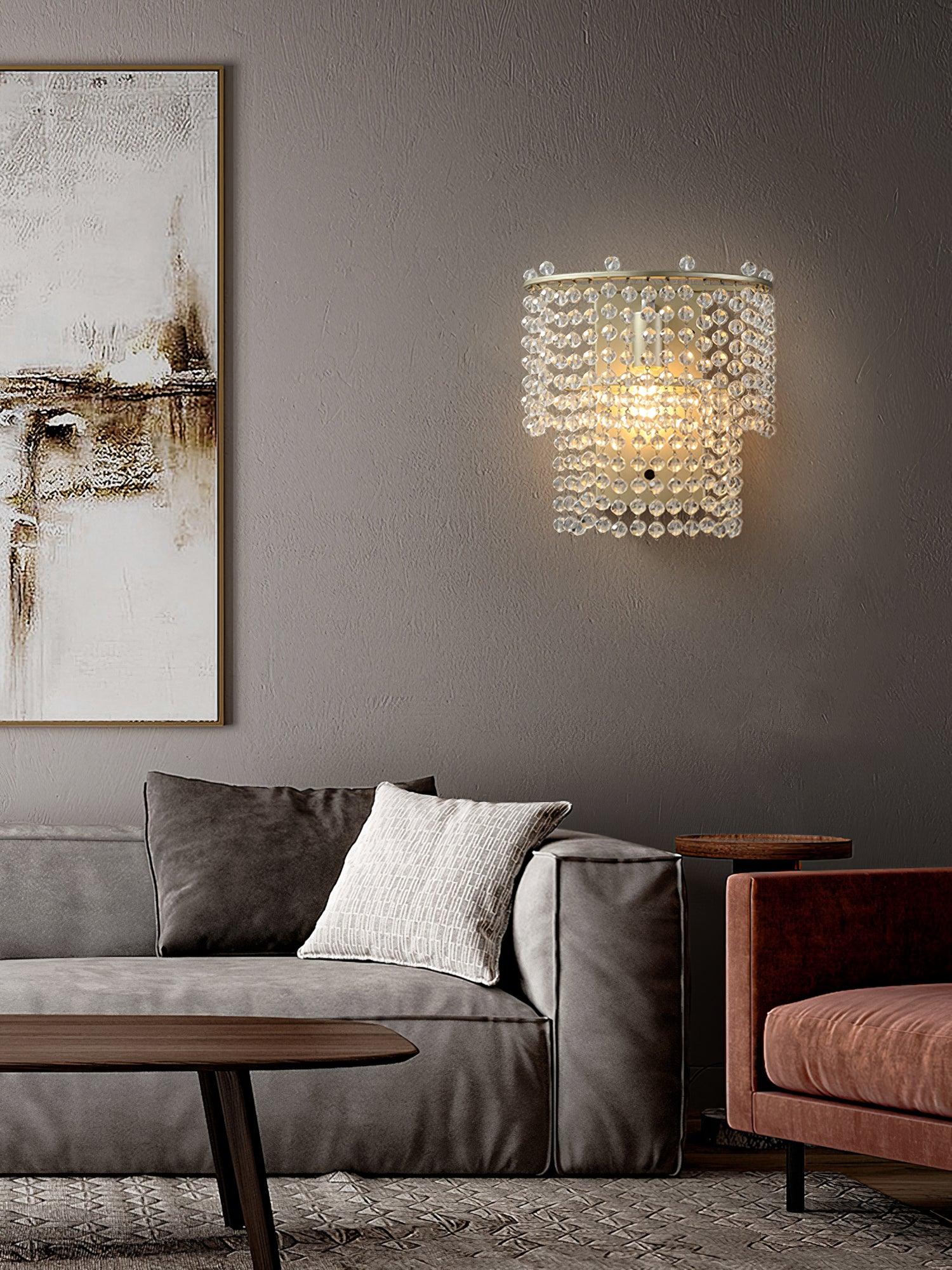Cyranise Crystal Waterfall Wall Light