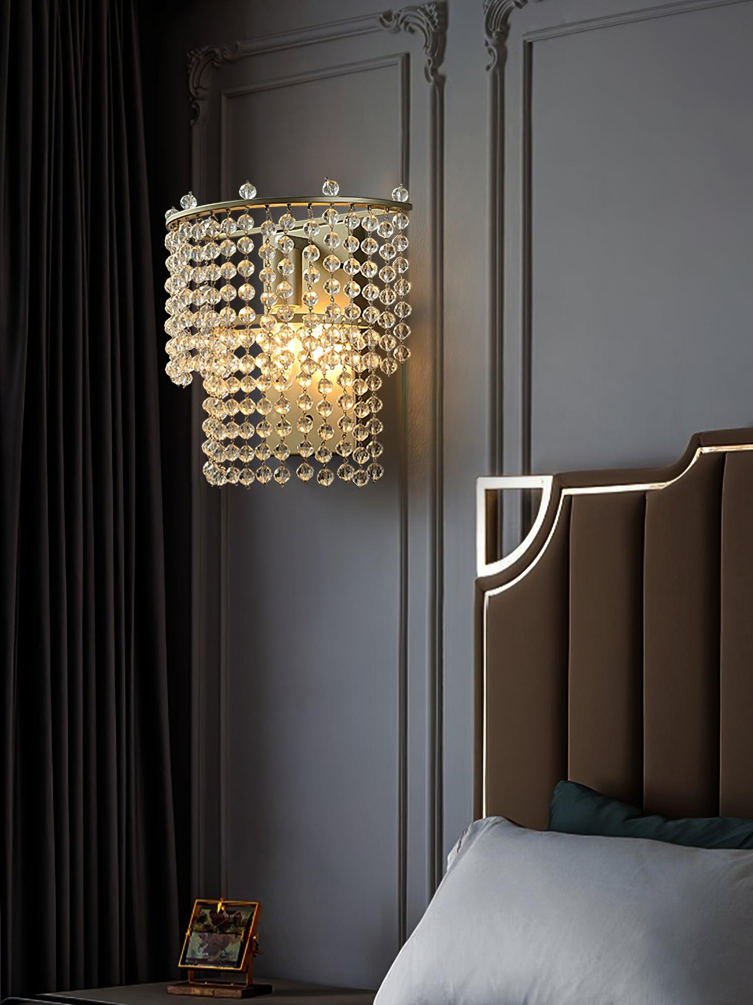 Cyranise Crystal Waterfall Wall Light