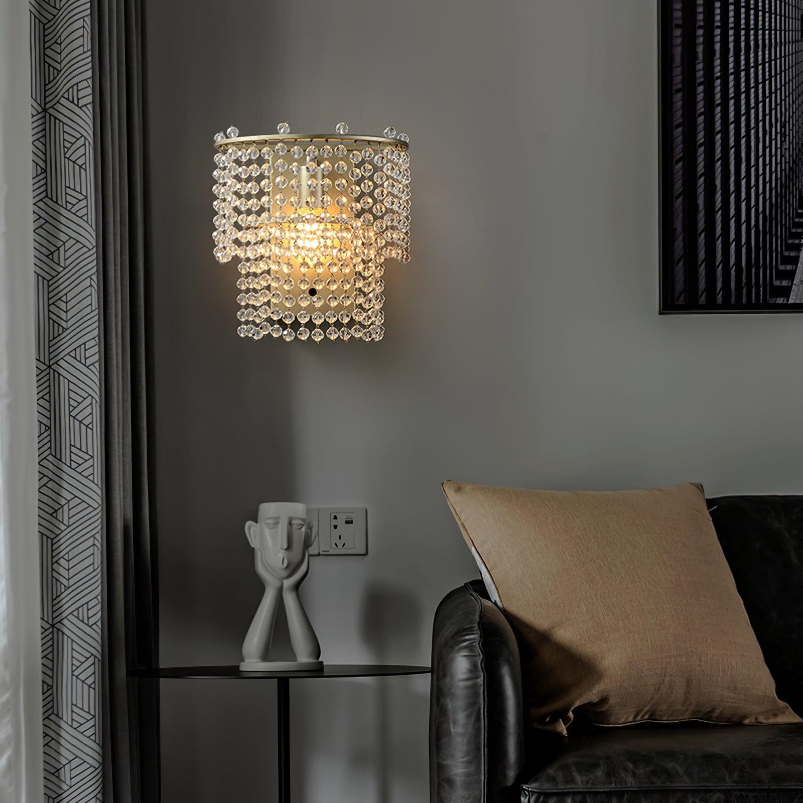 Cyranise Crystal Waterfall Wall Light
