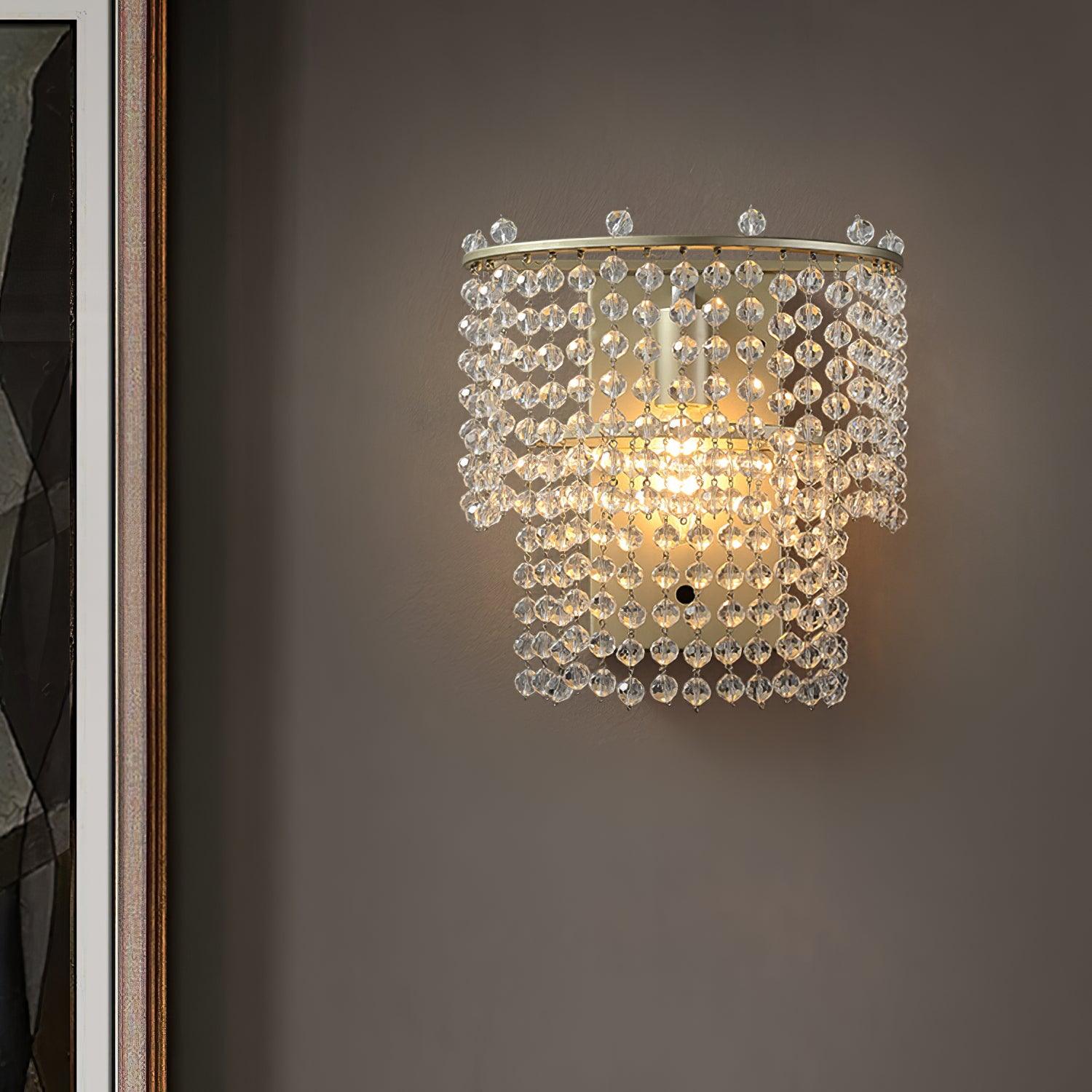 Cyranise Crystal Waterfall Wall Light