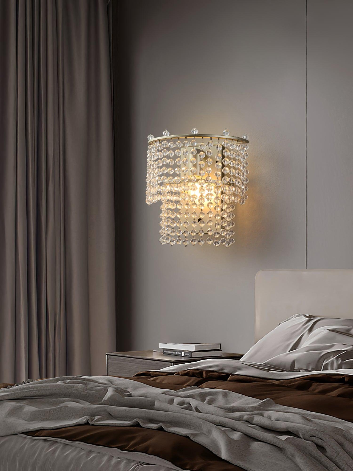 Cyranise Crystal Waterfall Wall Light