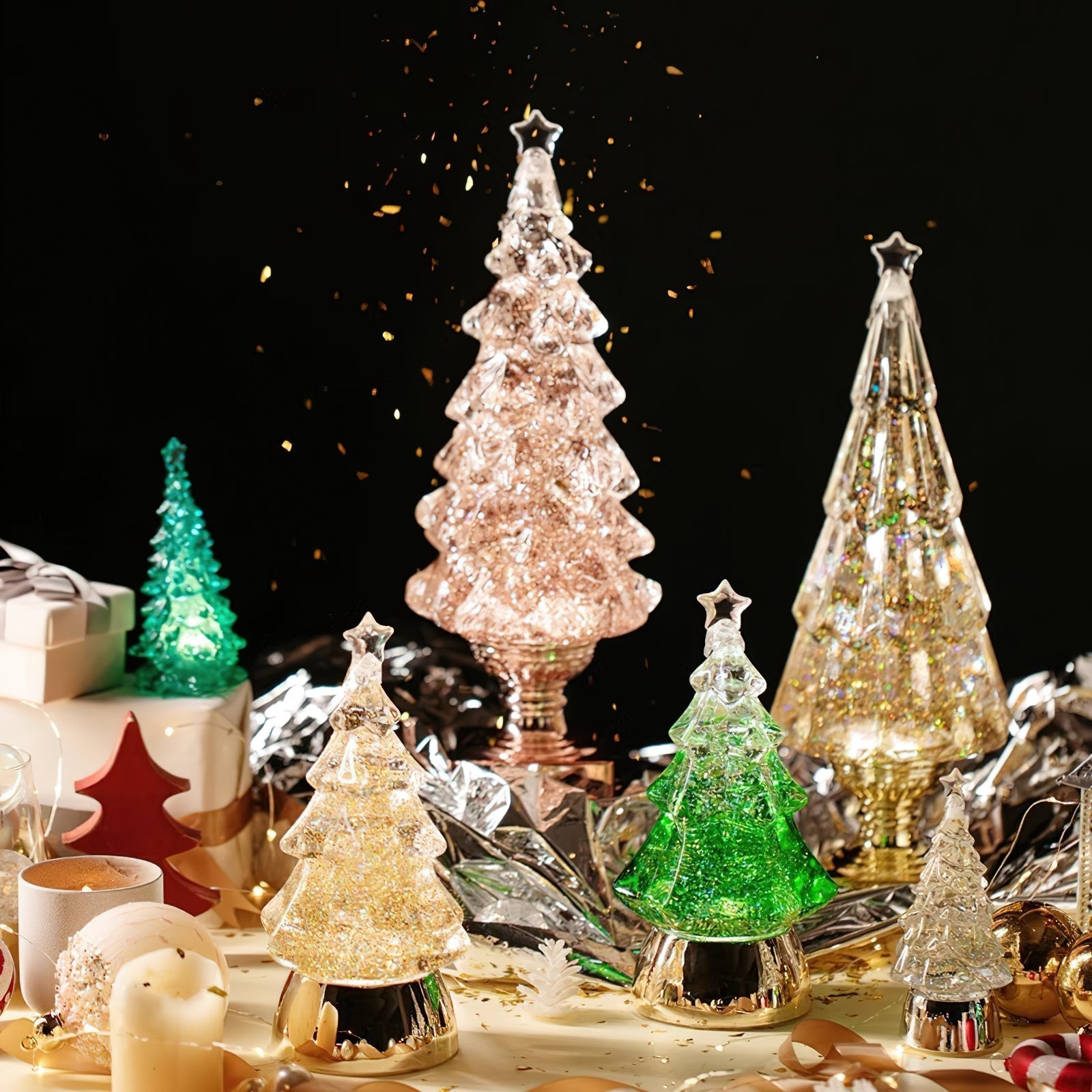 Crystal Xmas Tree Table Lamp (built-in battery)
