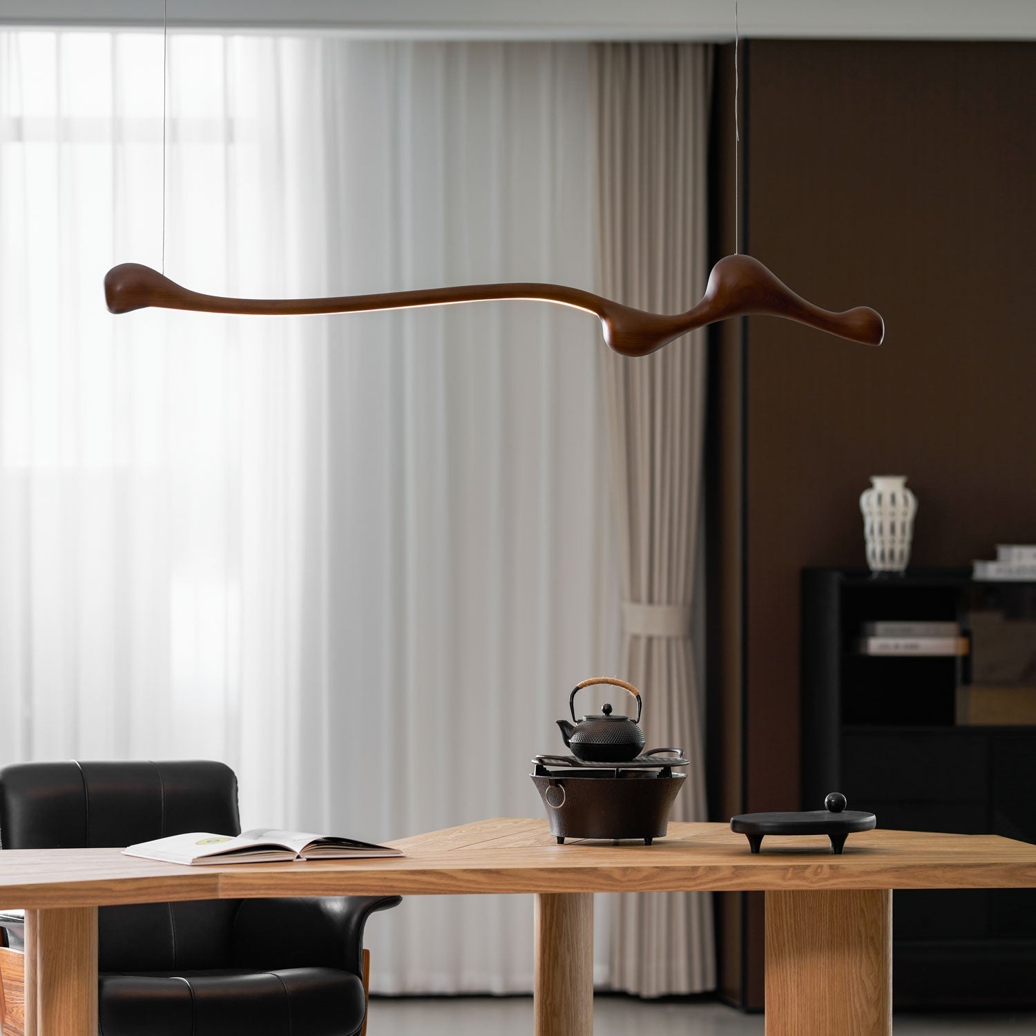 Alenor Wood Retro Pendant Lamp