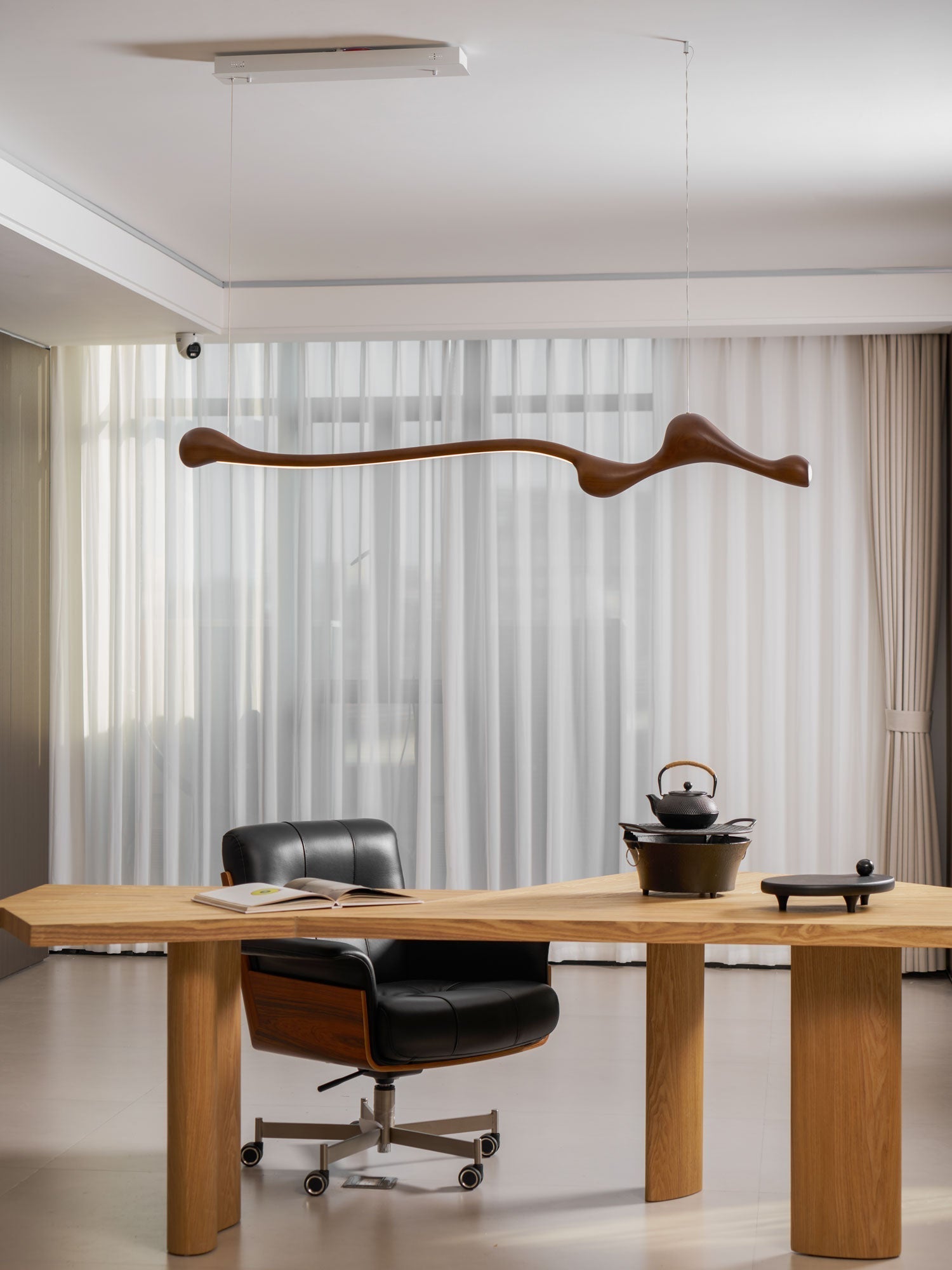 Alenor Wood Retro Pendant Lamp