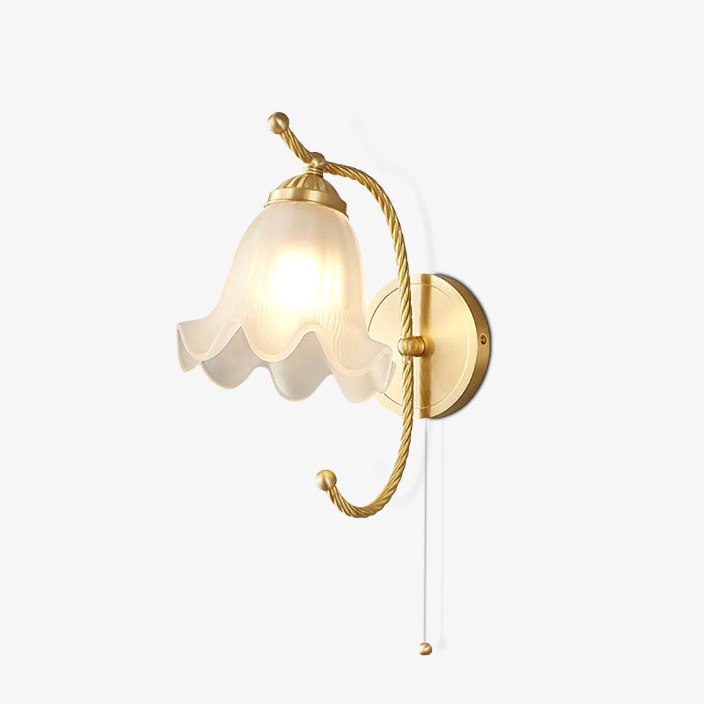 Celisenne Wall Sconce Brass Gooseneck Glass