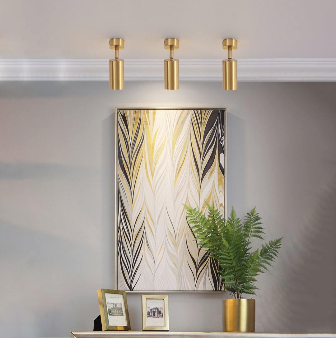 Grover Rotatable Brass Spotlight Wall Light
