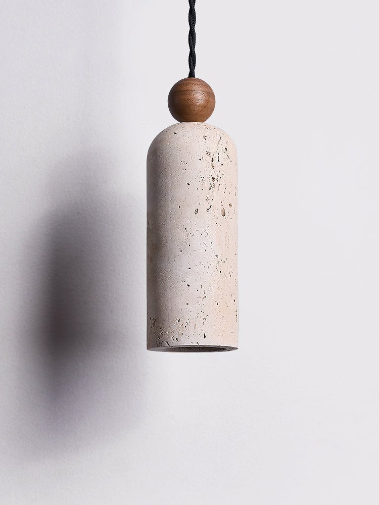 Cylinder Wood Bead Pendant Light