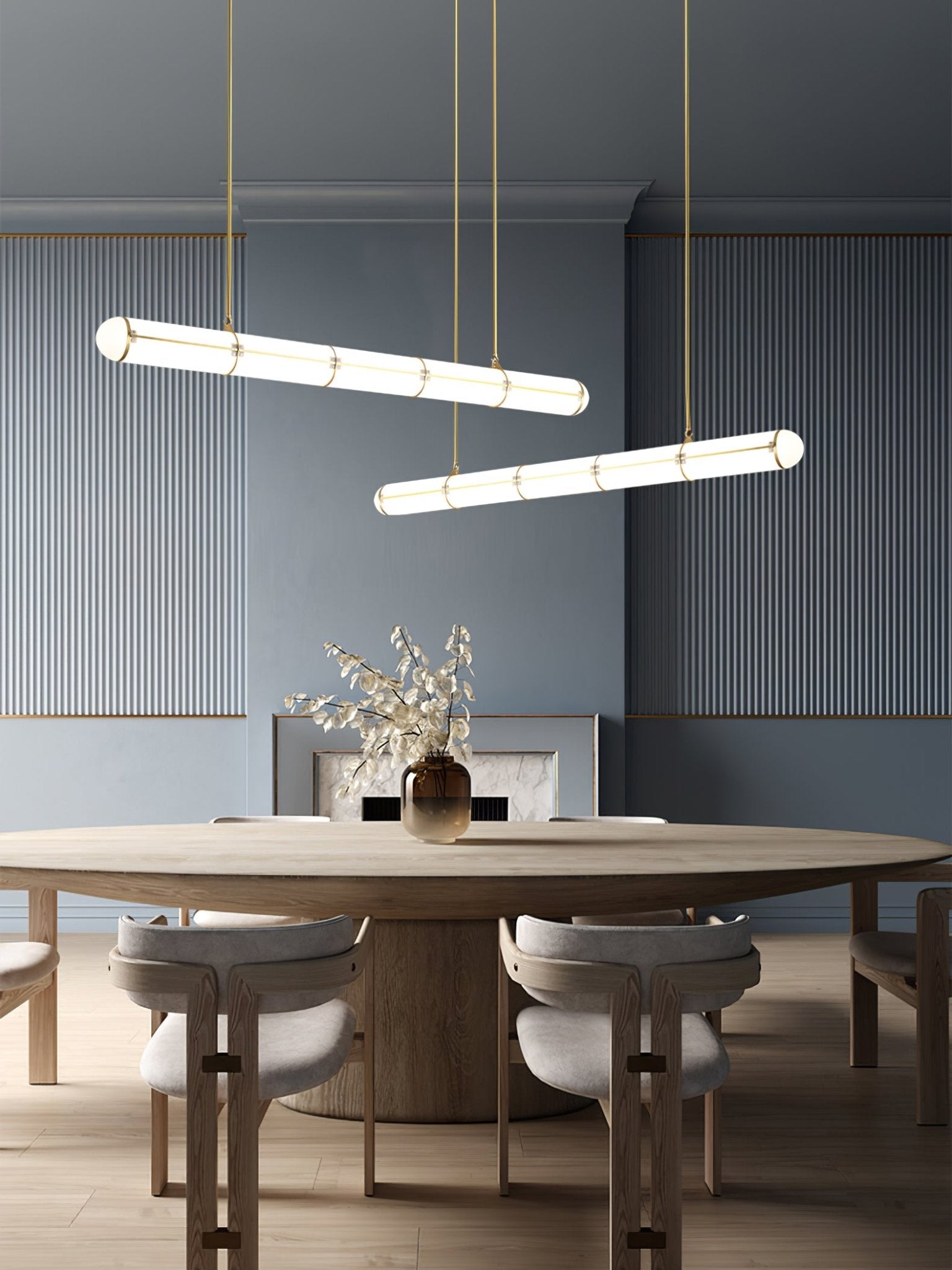 Rivenette Pendant Light Cylindrical Endless Dining