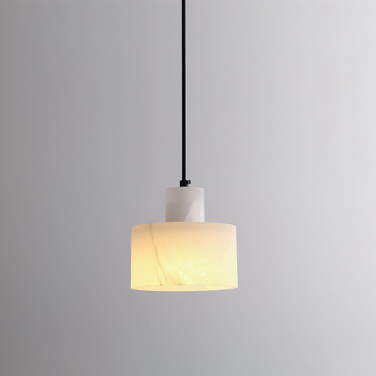 Alabaster Pendant Lgiht Dual Cylindrical
