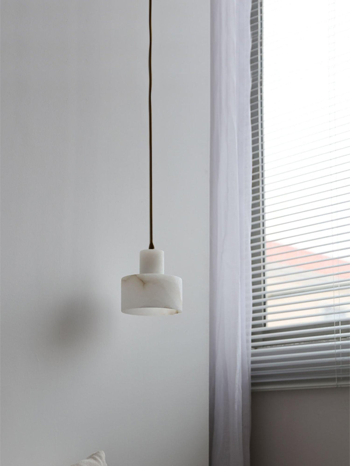 Alabaster Pendant Lgiht Dual Cylindrical
