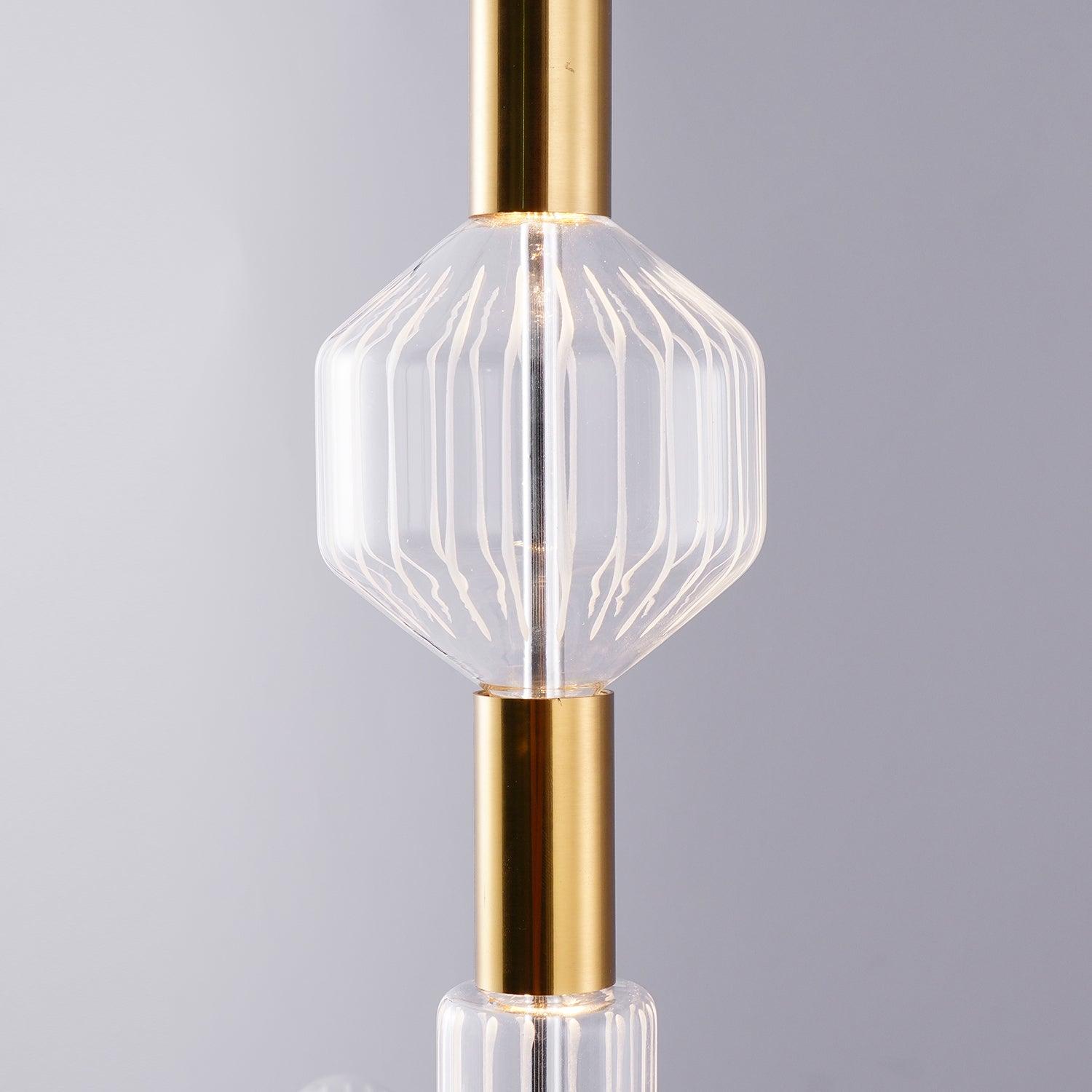 Tika Pendant Lamp Crystal Cylinder Cipher Contemporary