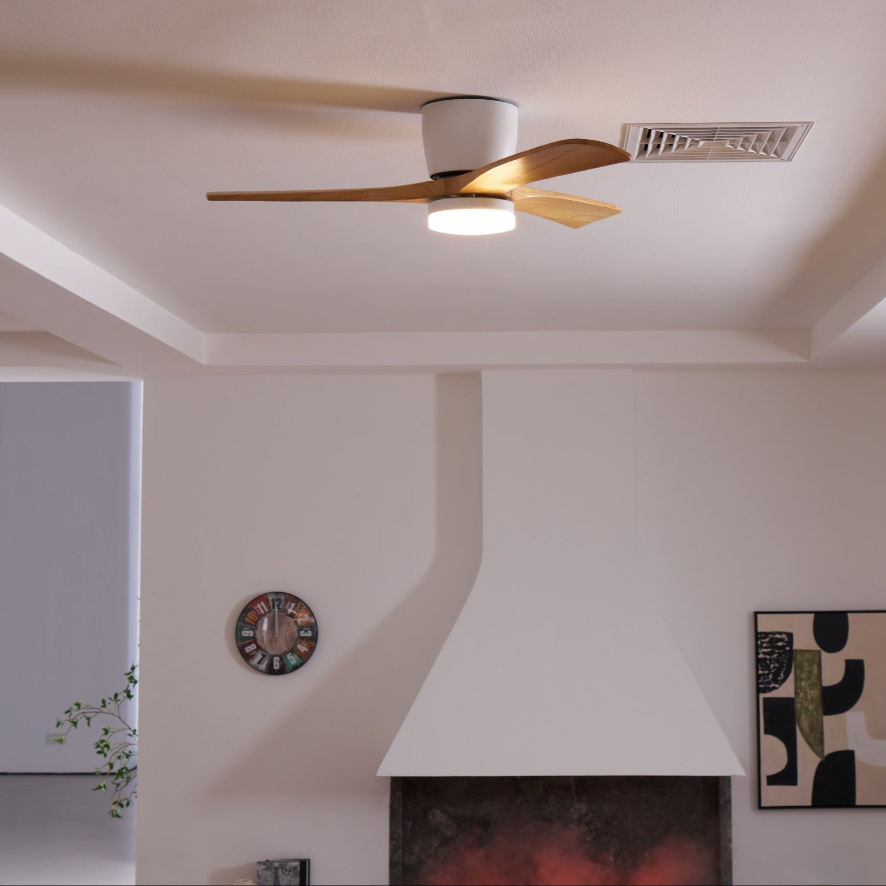 Dovervale Wooden Ceiling Fan Light