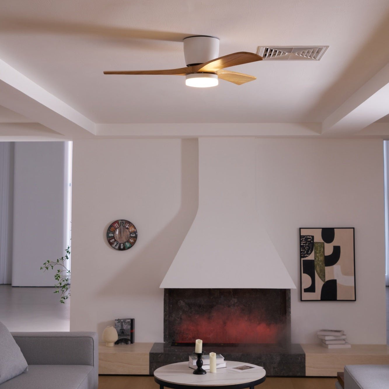 Dovervale Wooden Ceiling Fan Light