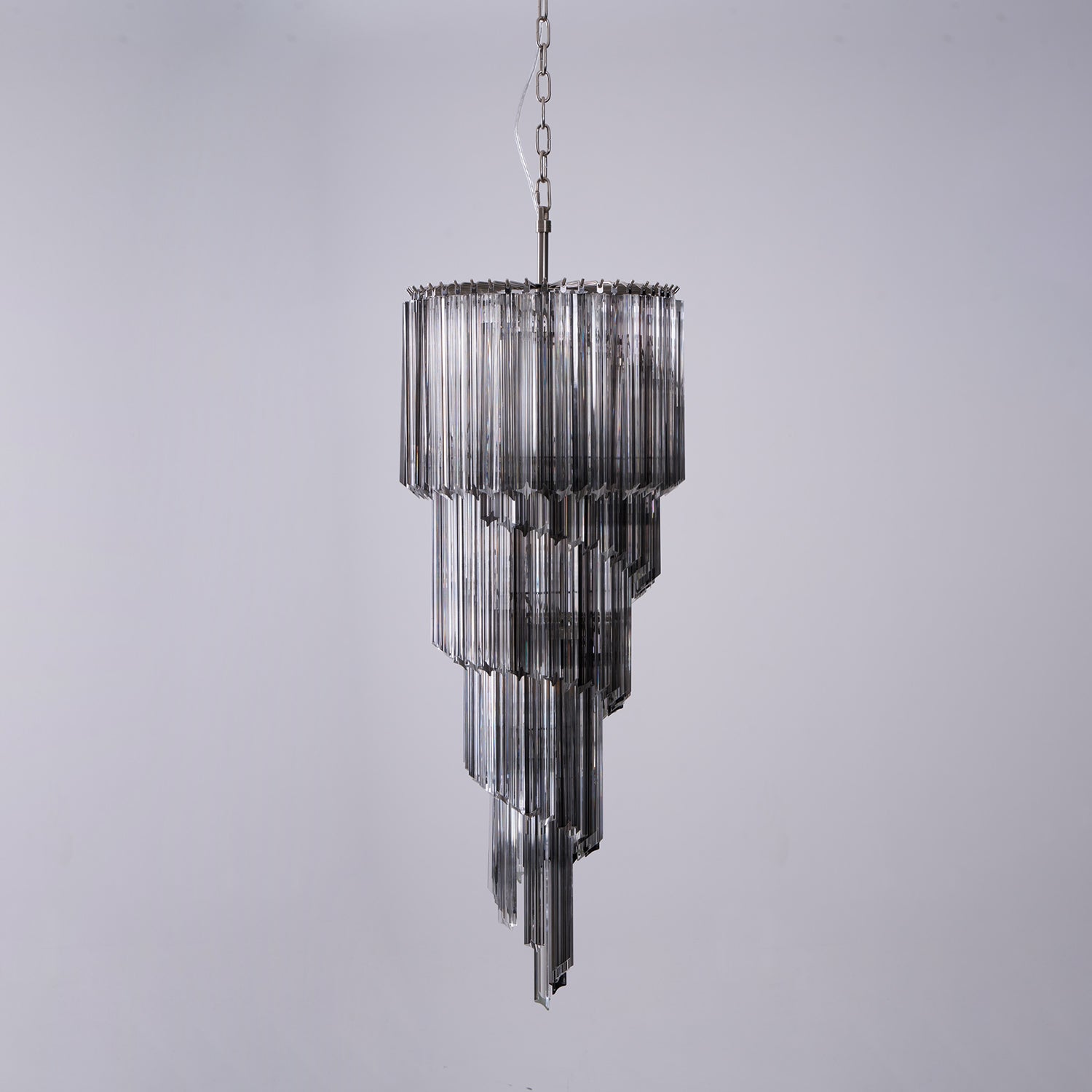 Velarella Chandelier Smoked Glass Spiral