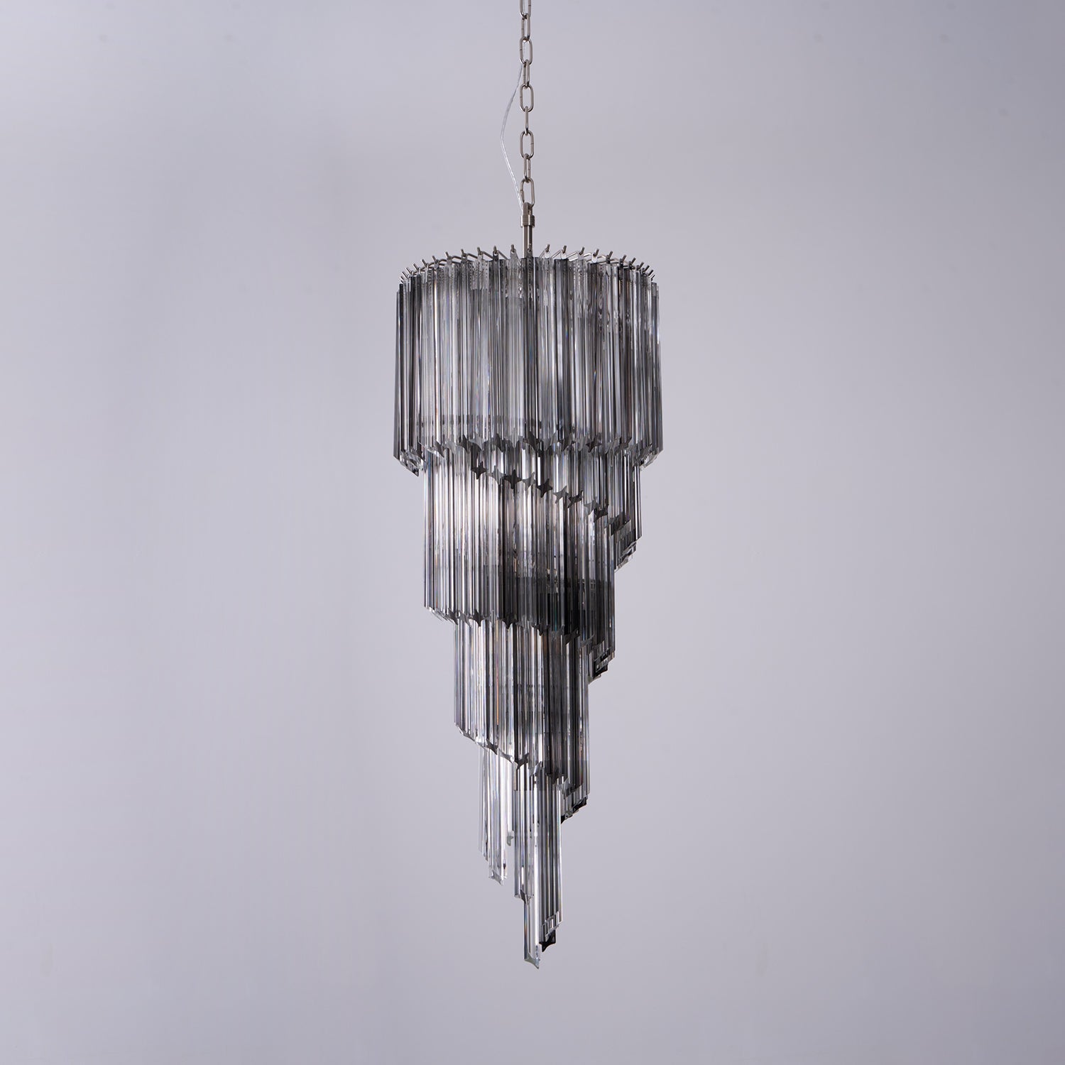 Velarella Chandelier Smoked Glass Spiral