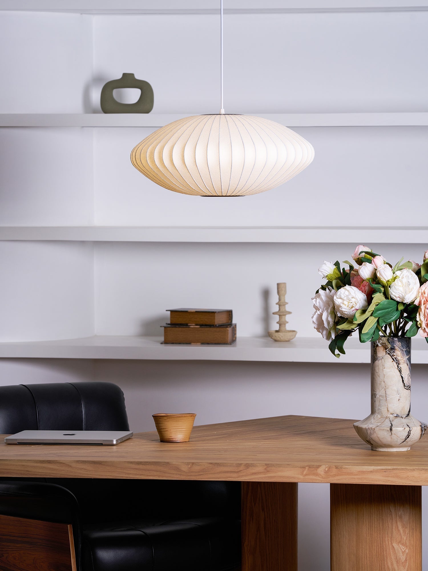 Nebula Bubble Mulberry Silk Pendant Lamp - Neutral Decor