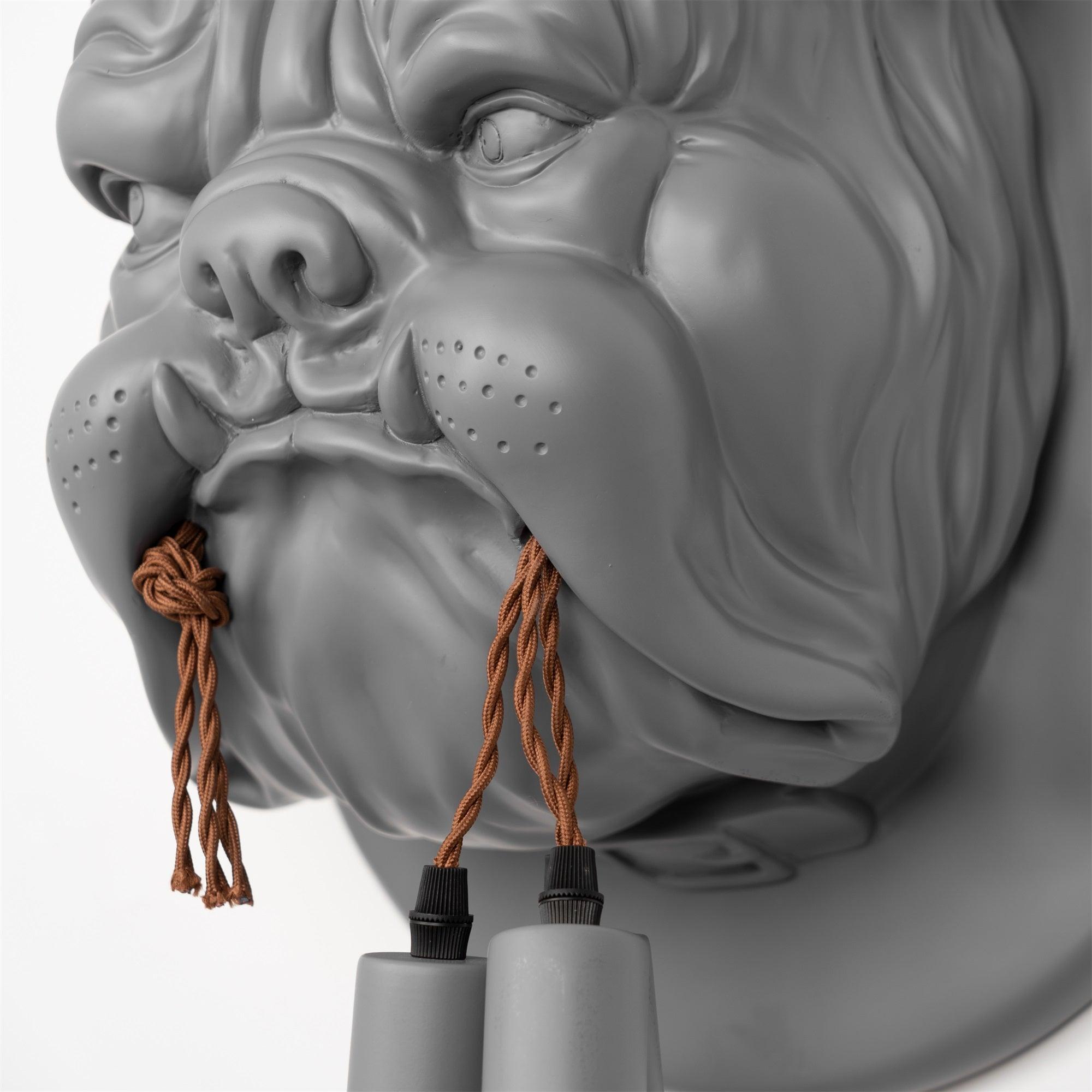 Umeri Wall Lamp Bulldog Sculpture Whimsical