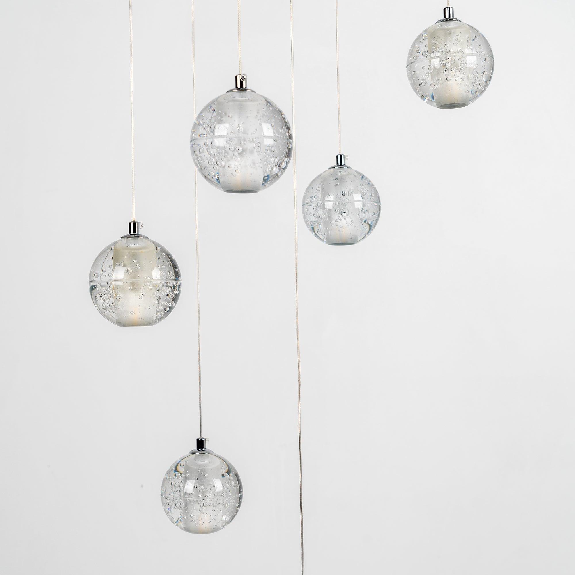 Crystal Bubble Cluster Pendant Light