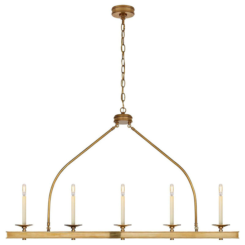Ripple Modern Minimalist Classic Linear Brass Chandelier
