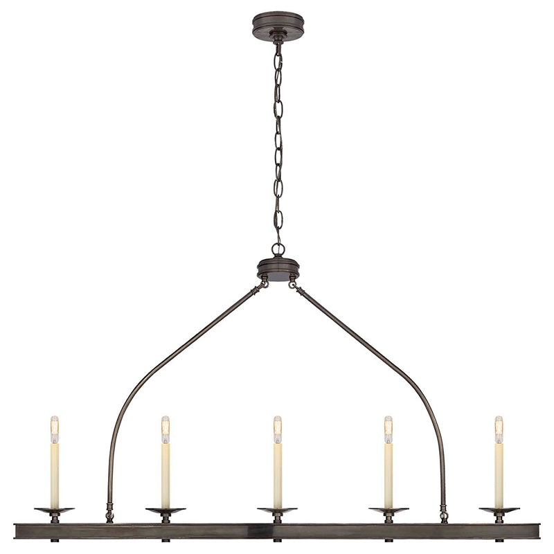 Ripple Modern Minimalist Classic Linear Brass Chandelier