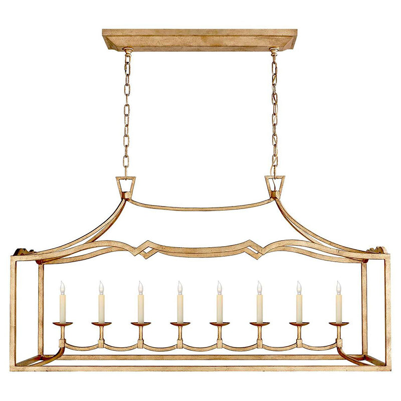 Ripple Modern Minimalist Classic Linear Brass Chandelier