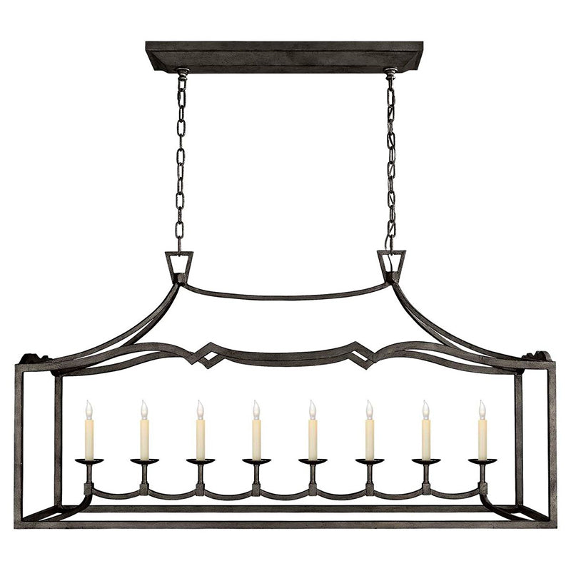 Ripple Modern Minimalist Classic Linear Brass Chandelier